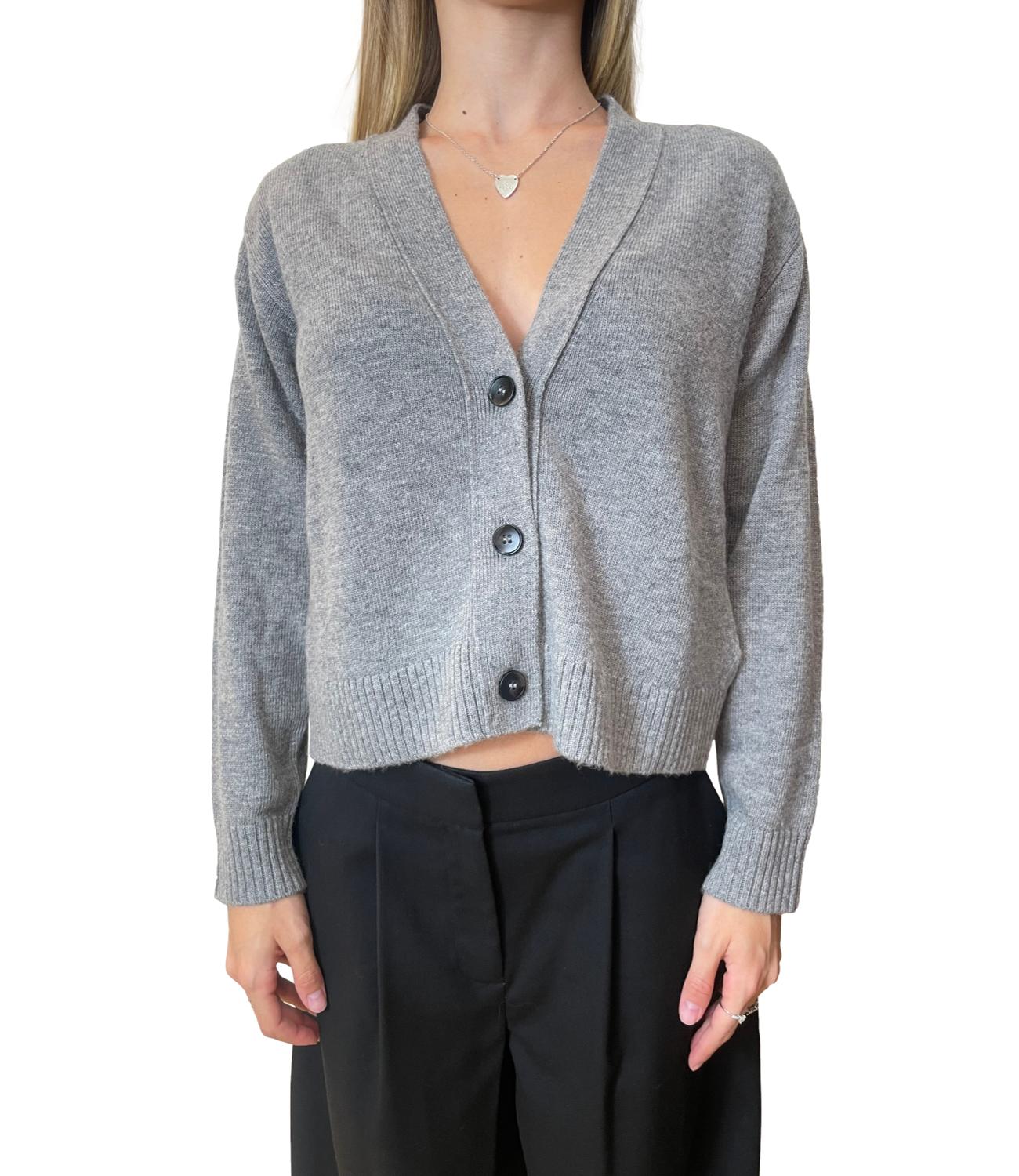 Emme Marella Cardigan Blazer Grigio Melange Donna
