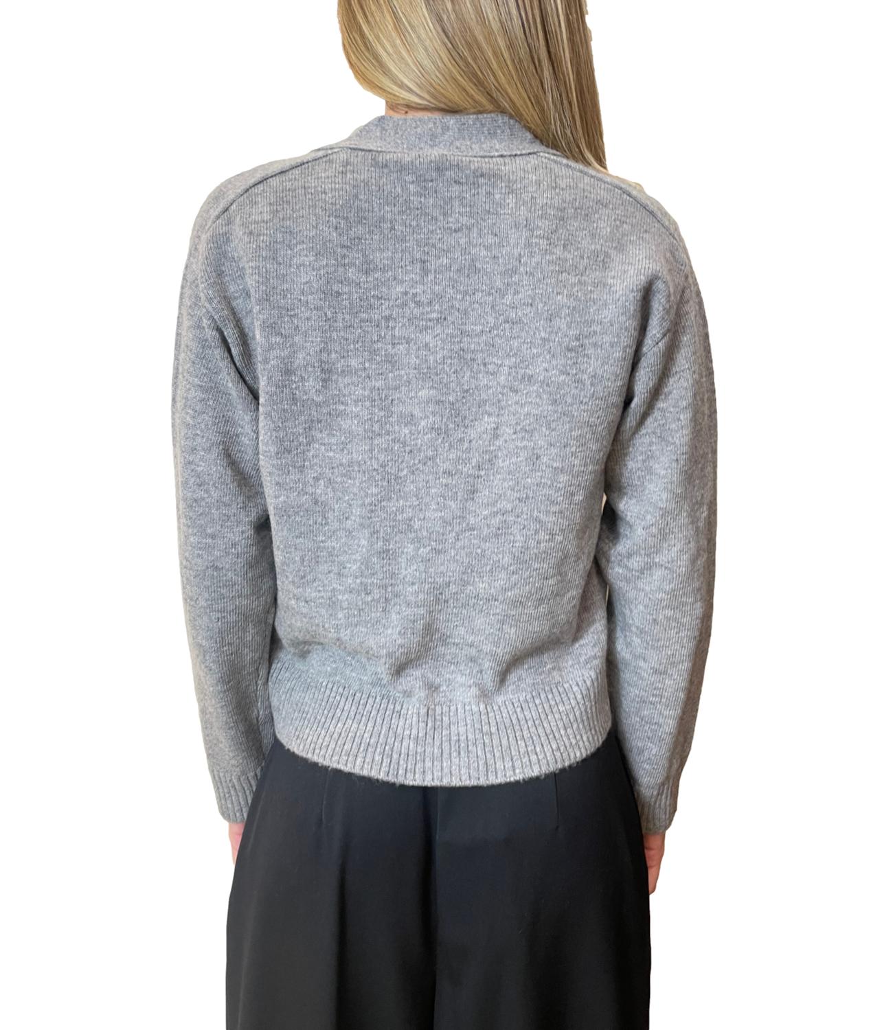 Emme Marella Cardigan Blazer Grigio Melange Donna
