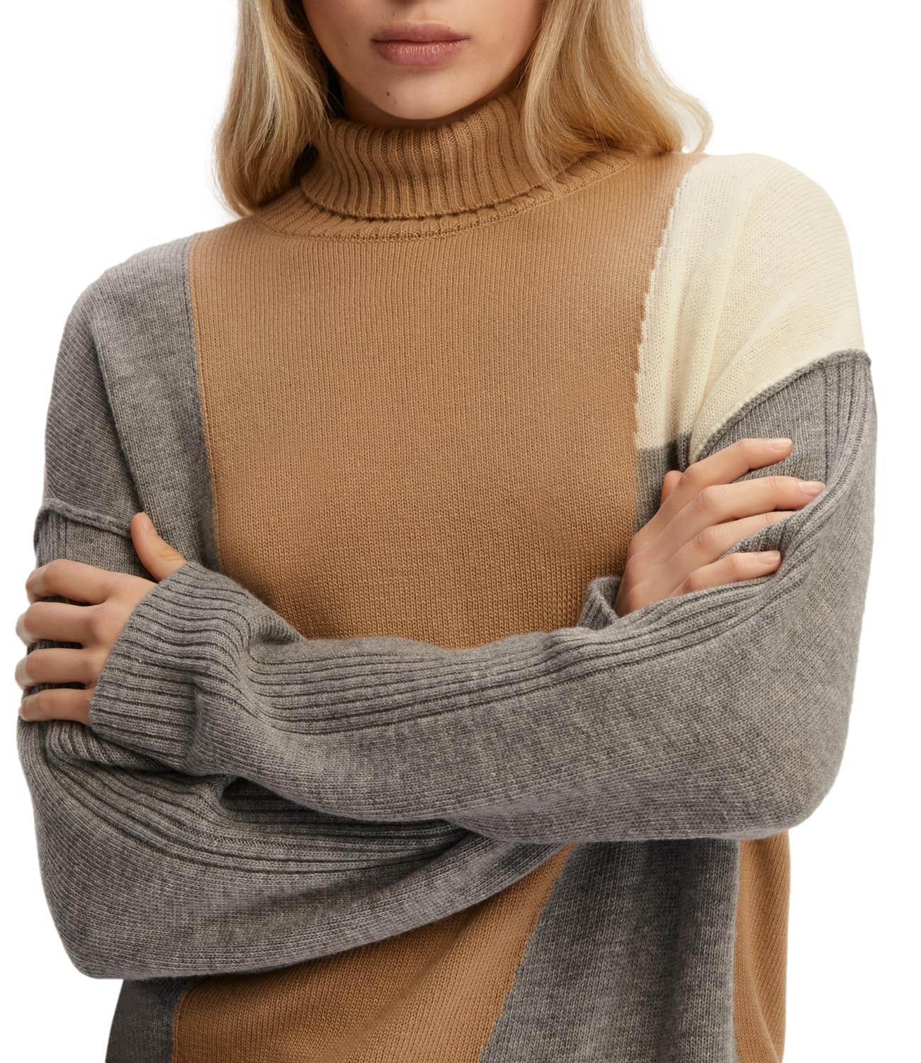 Emme Marella Maglia Biro Cammello/Grigio Donna