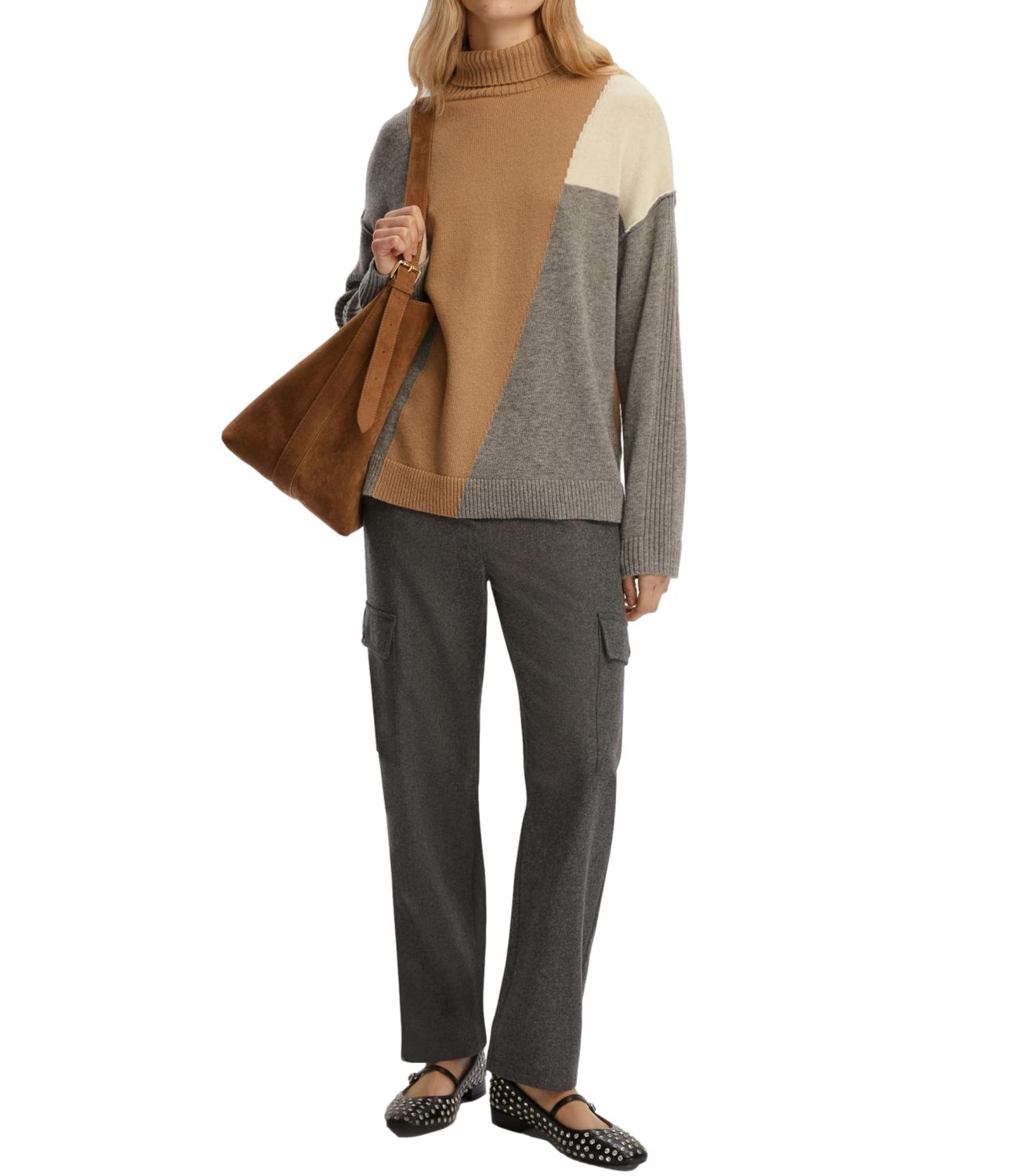 Emme Marella Maglia Biro Cammello/Grigio Donna