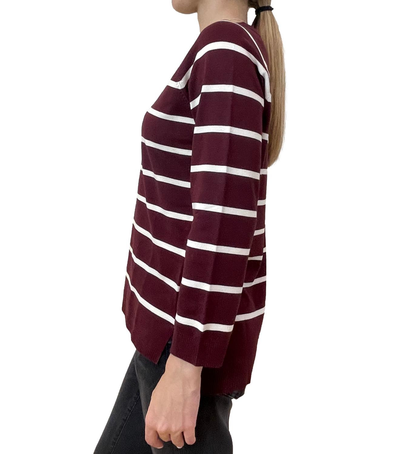 Emme Marella Maglia GINETTA Bordeaux/Burro Donna