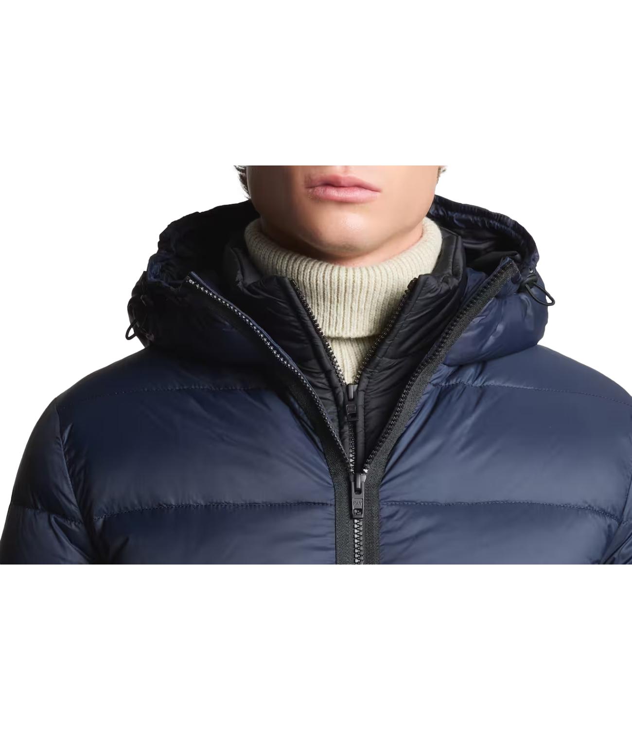 Giubbino Double Front in Popeline Calandrato