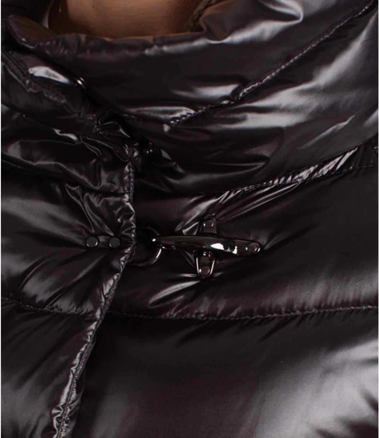 Piumino Lungo in Nylon nero