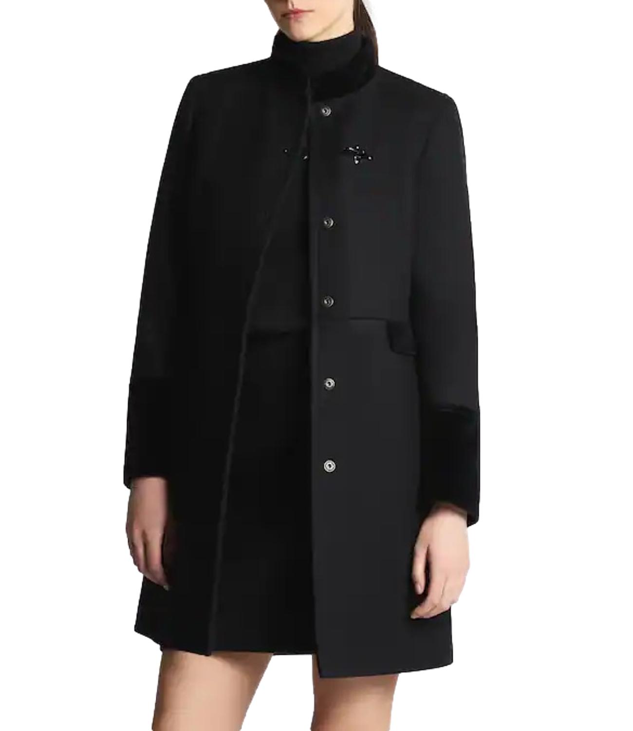 Cappotto in Panno di Lana nero
