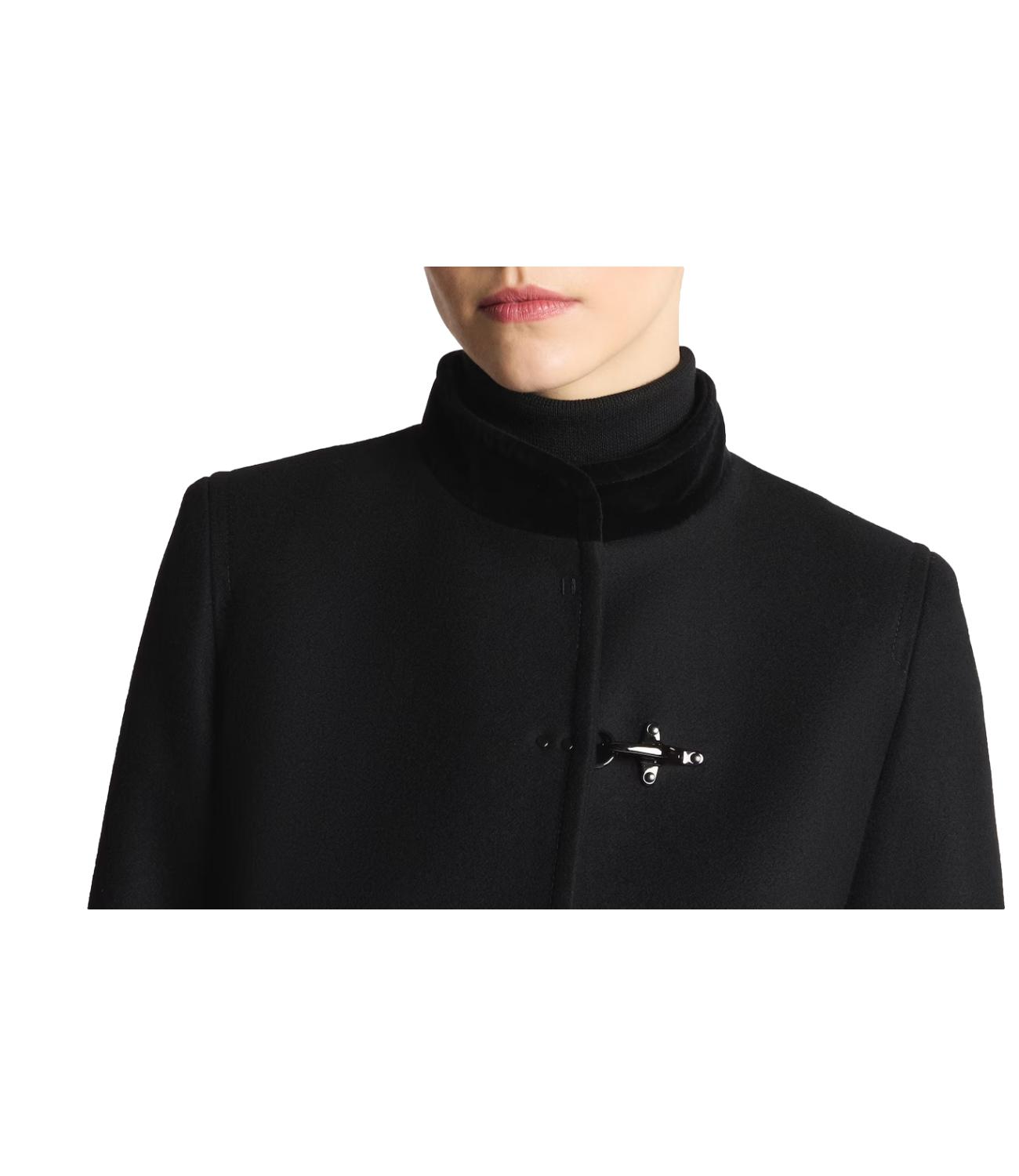 Cappotto in Panno di Lana nero