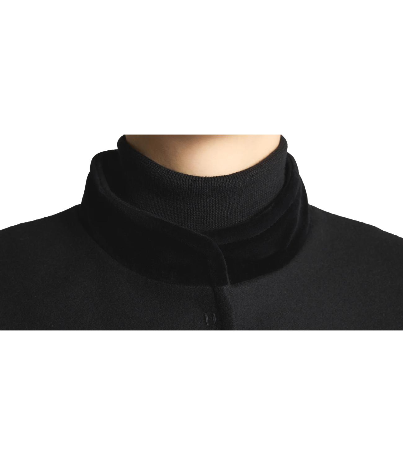 Cappotto in Panno di Lana nero