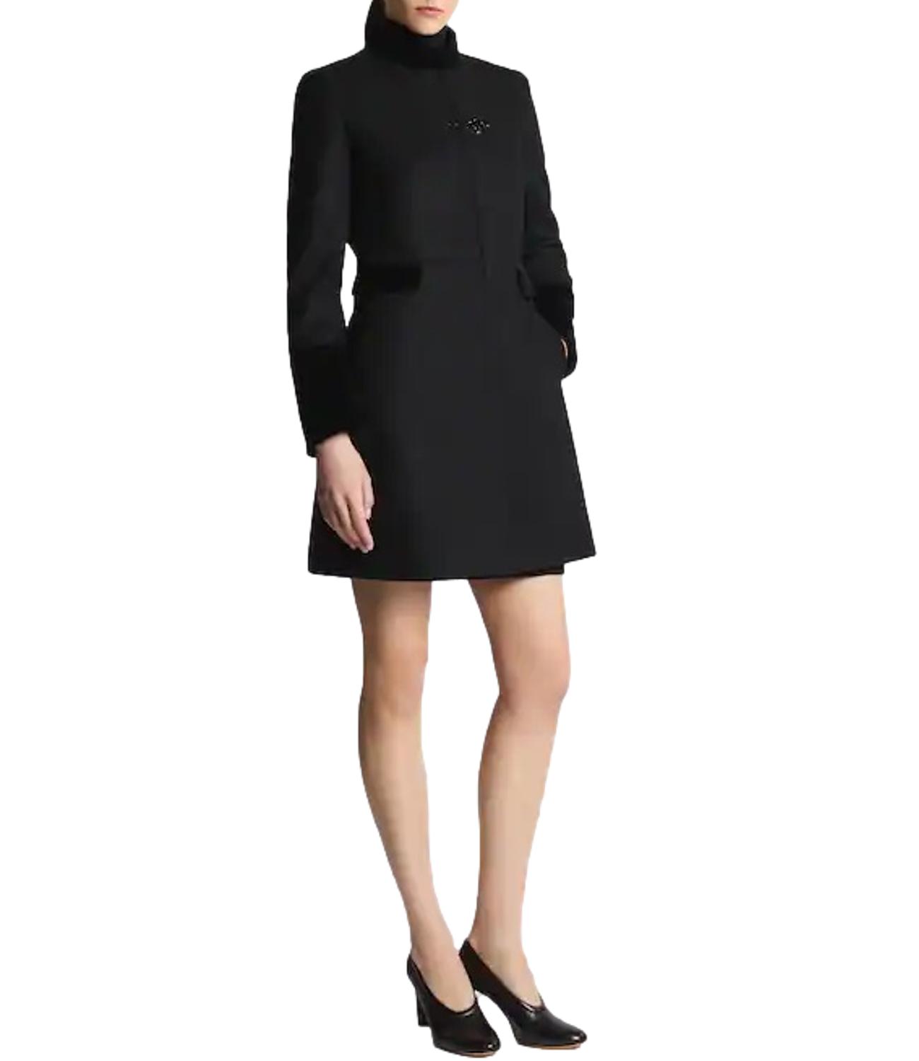 Cappotto in Panno di Lana nero