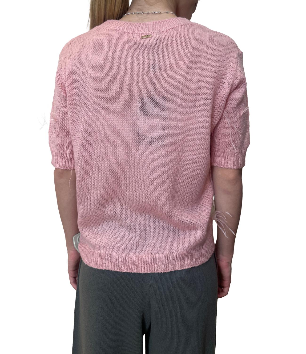 Fracomina Maglia Piume Rose Donna