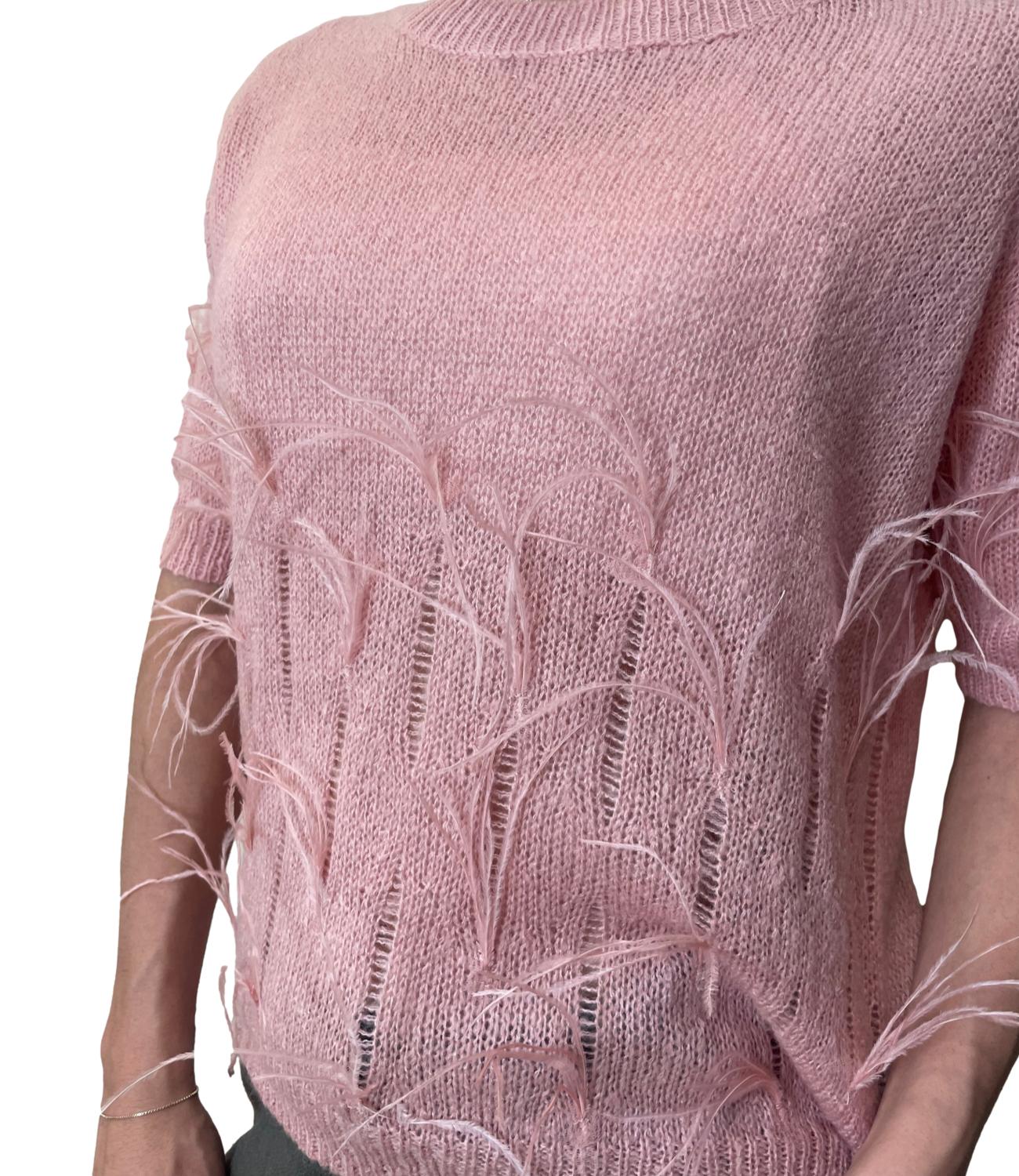Fracomina Maglia Piume Rose Donna