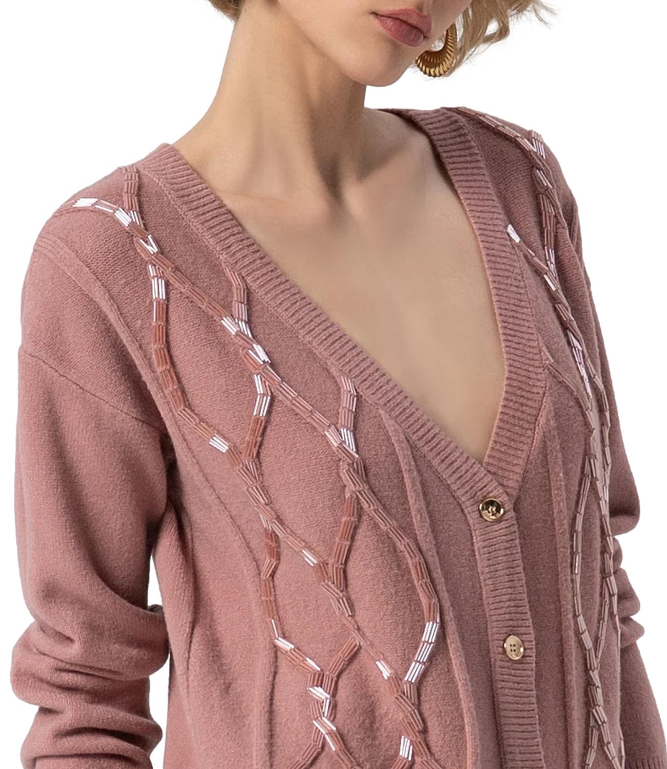 Fracomina Cardigan Over Rosa Donna