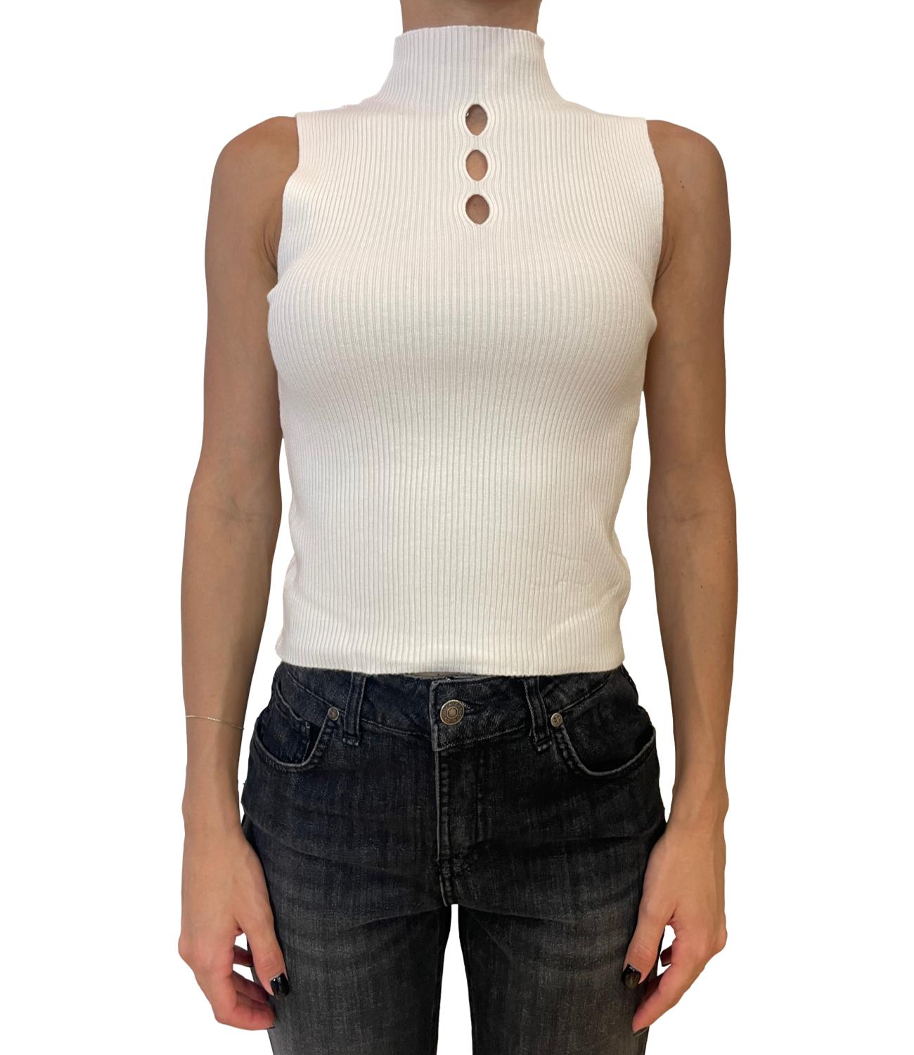 Glamour Canotta Bianca Donna