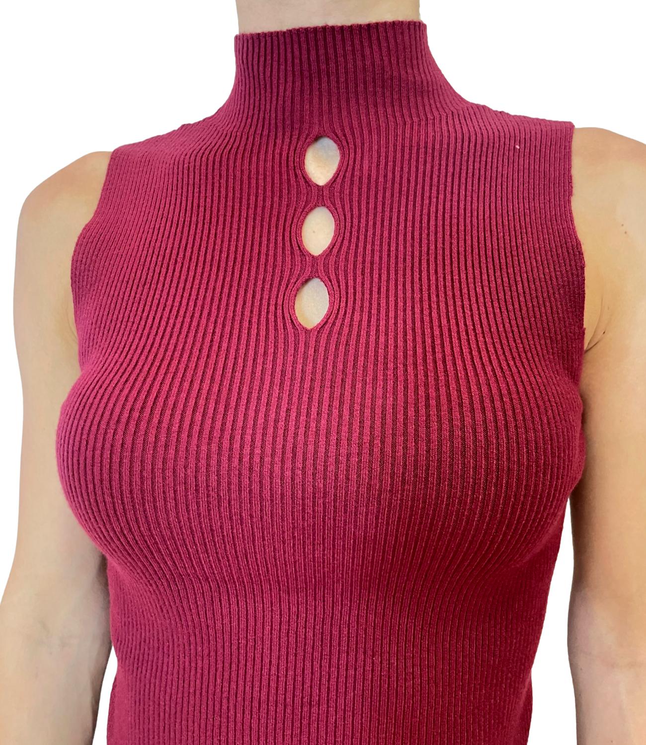 Glamour Canotta Bordeaux Donna