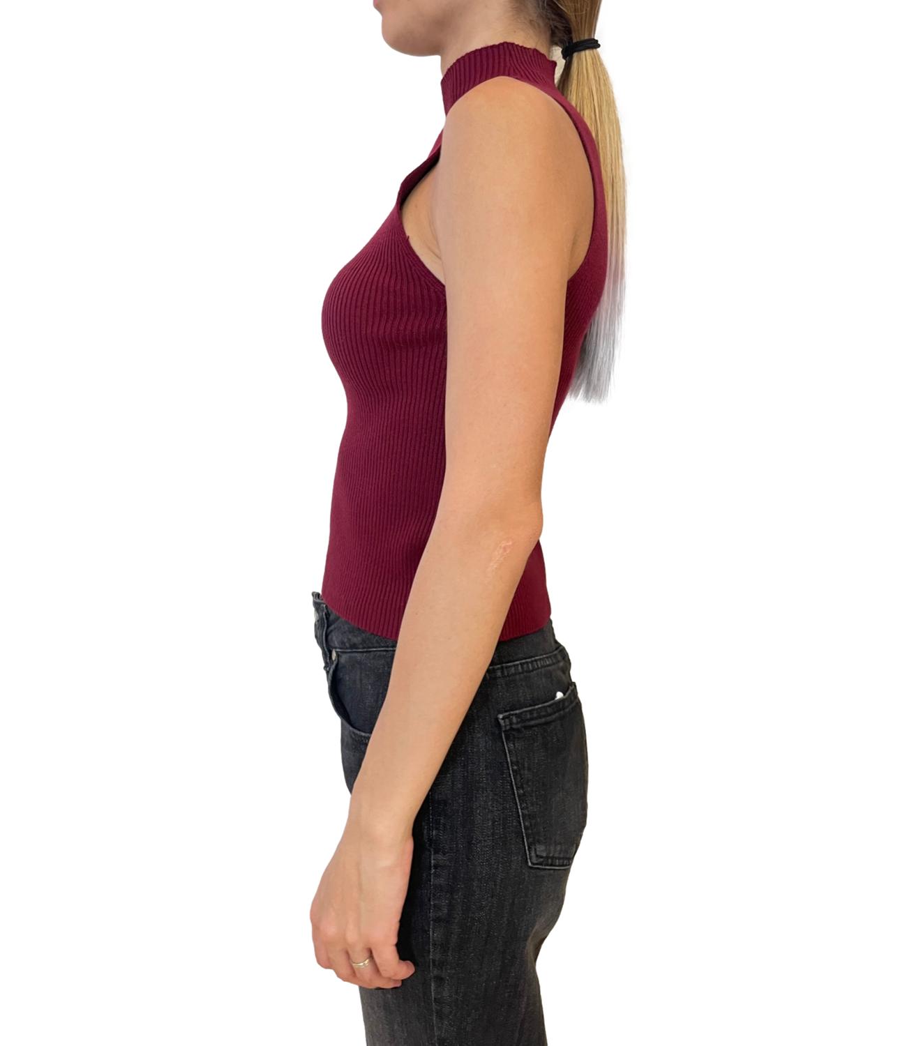 Glamour Canotta Bordeaux Donna