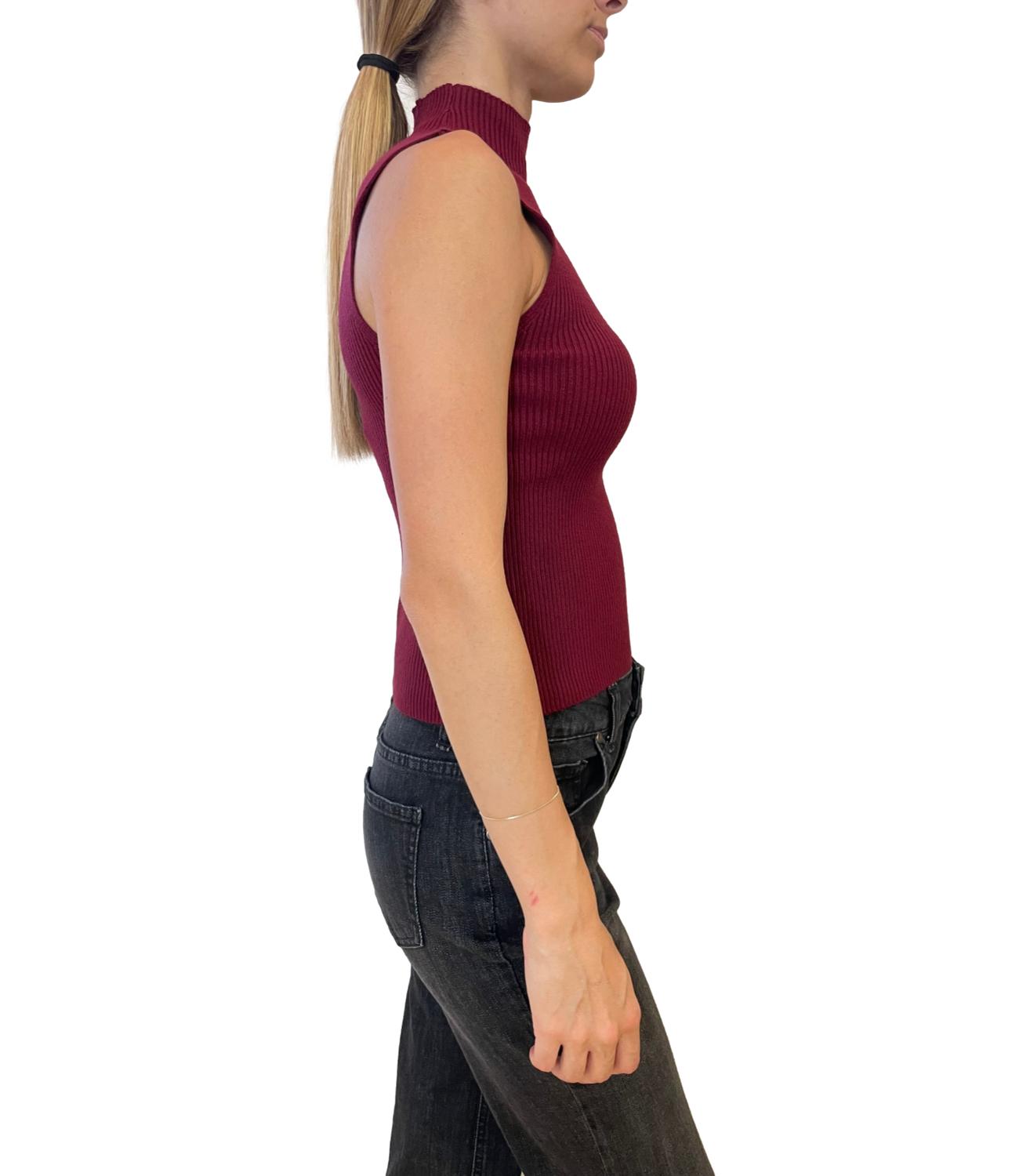 Glamour Canotta Bordeaux Donna