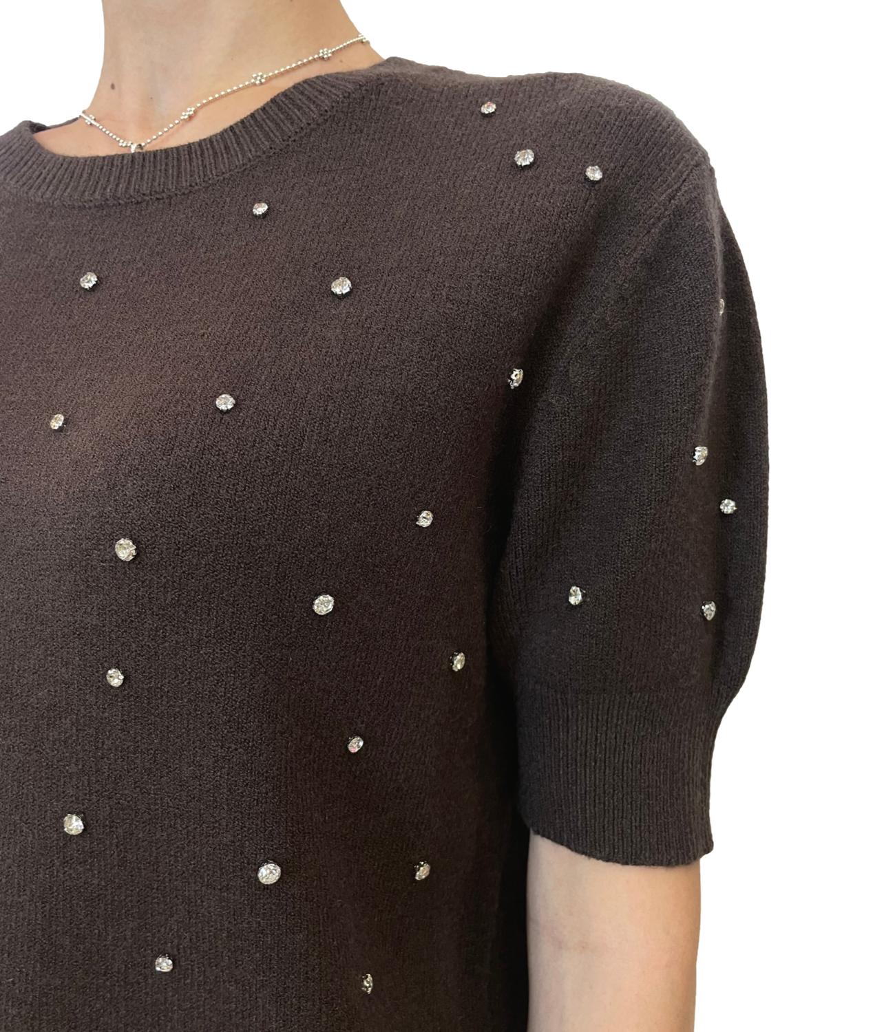 Glamour Maglia Gioiello Moro Donna
