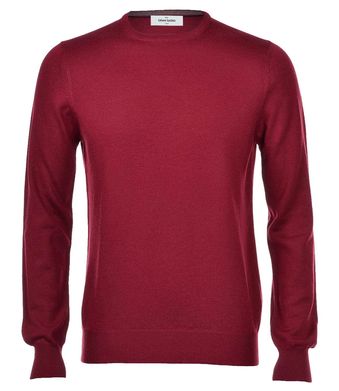 Paricollo rosso bordeaux uomo in lana rasata