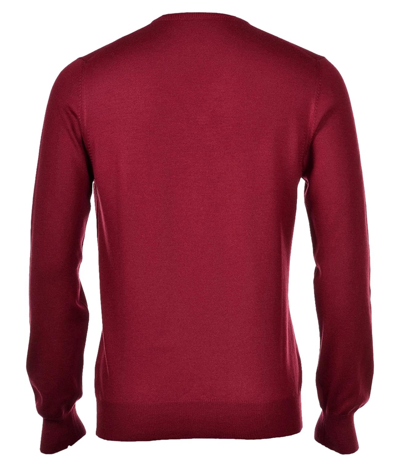 Paricollo rosso bordeaux uomo in lana rasata