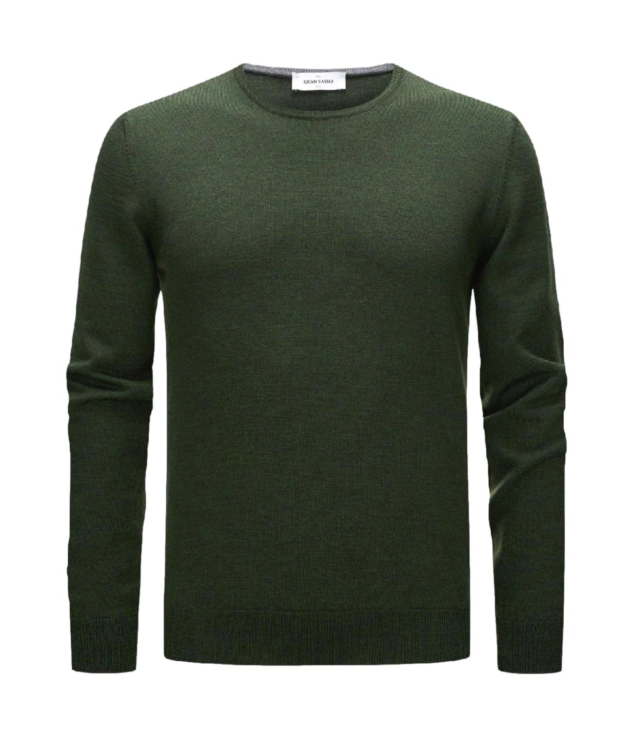 Paricollo verde uomo in lana rasata