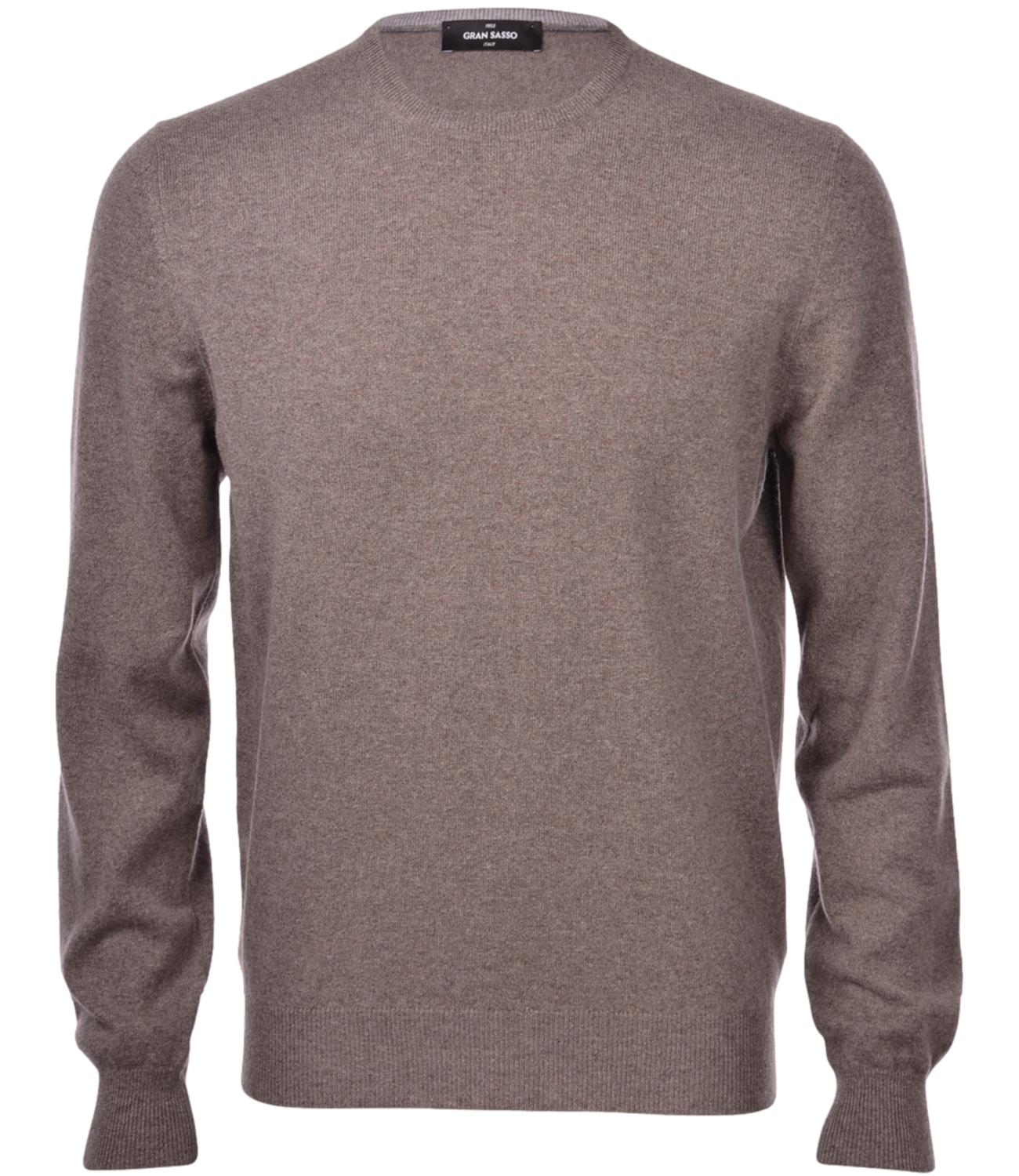 Pullover Gran Sasso uomo in lana rasata marrone