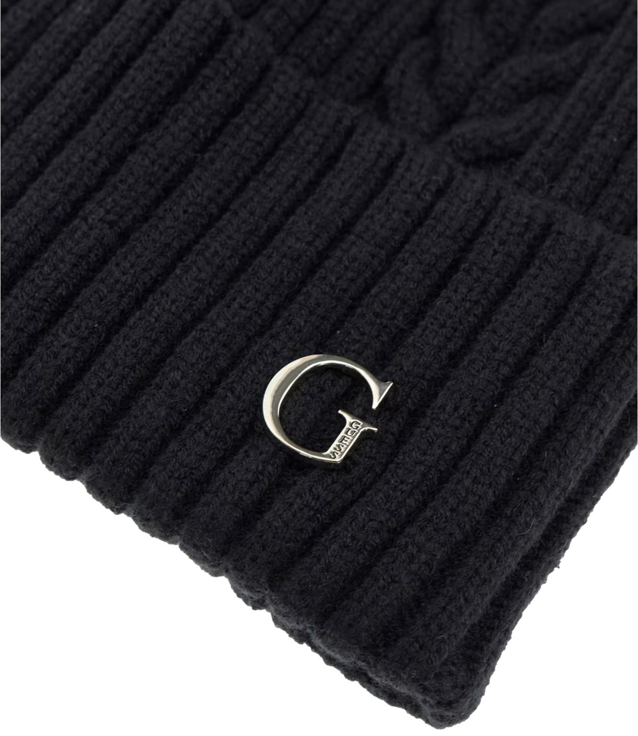 Guess Cappello Knitted Beanie Nero Donna