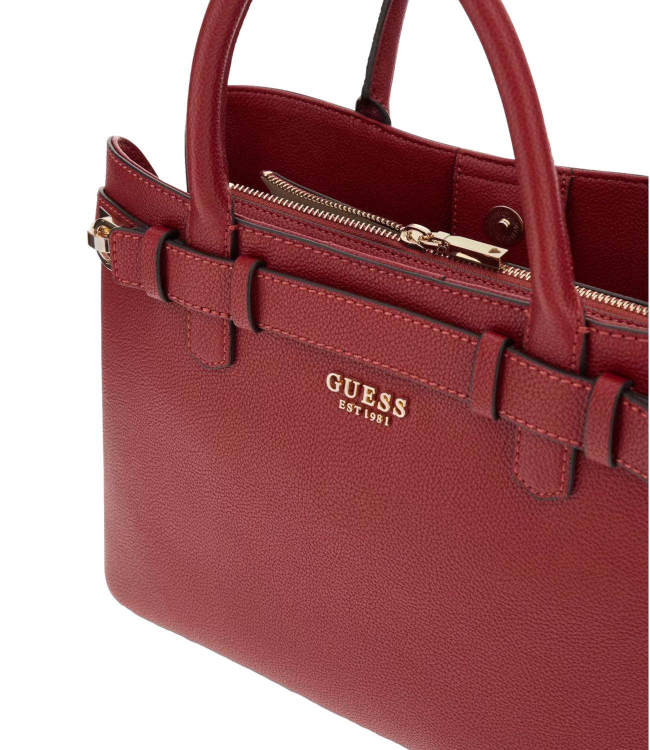 Guess Borsa Gregoria Lrg Gfriend Satchel Rossa Donna