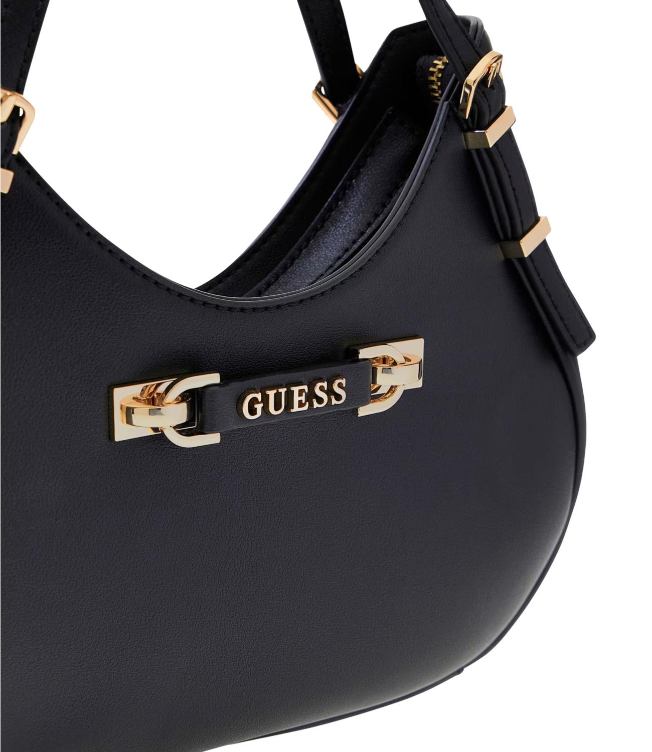 Guess Borsa Lefia Small Satchel Nera Donna