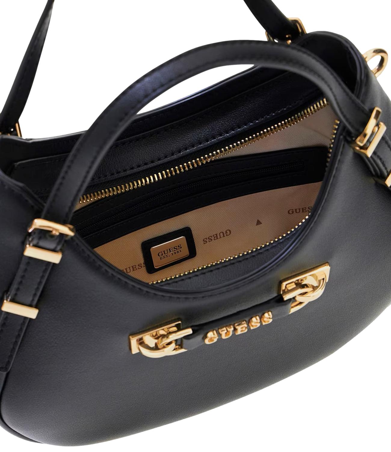 Guess Borsa Lefia Small Satchel Nera Donna