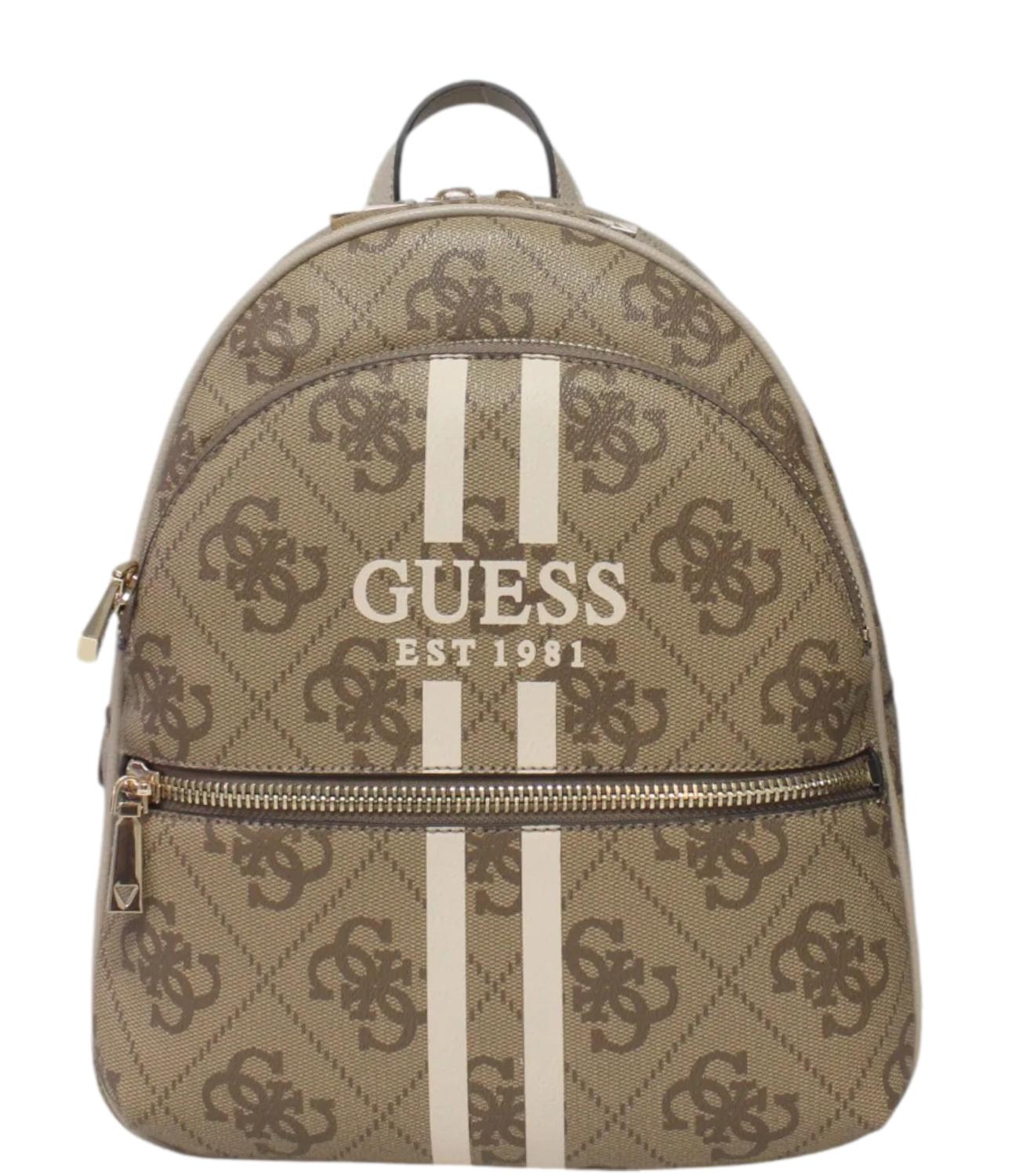 Guess Zaino Manhattan Ii Large Latte Logo Donna