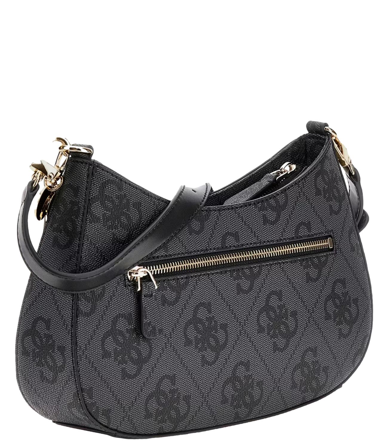 Guess Borsa Noelle Ii Top Zip Shoulder Bag Nera Donna