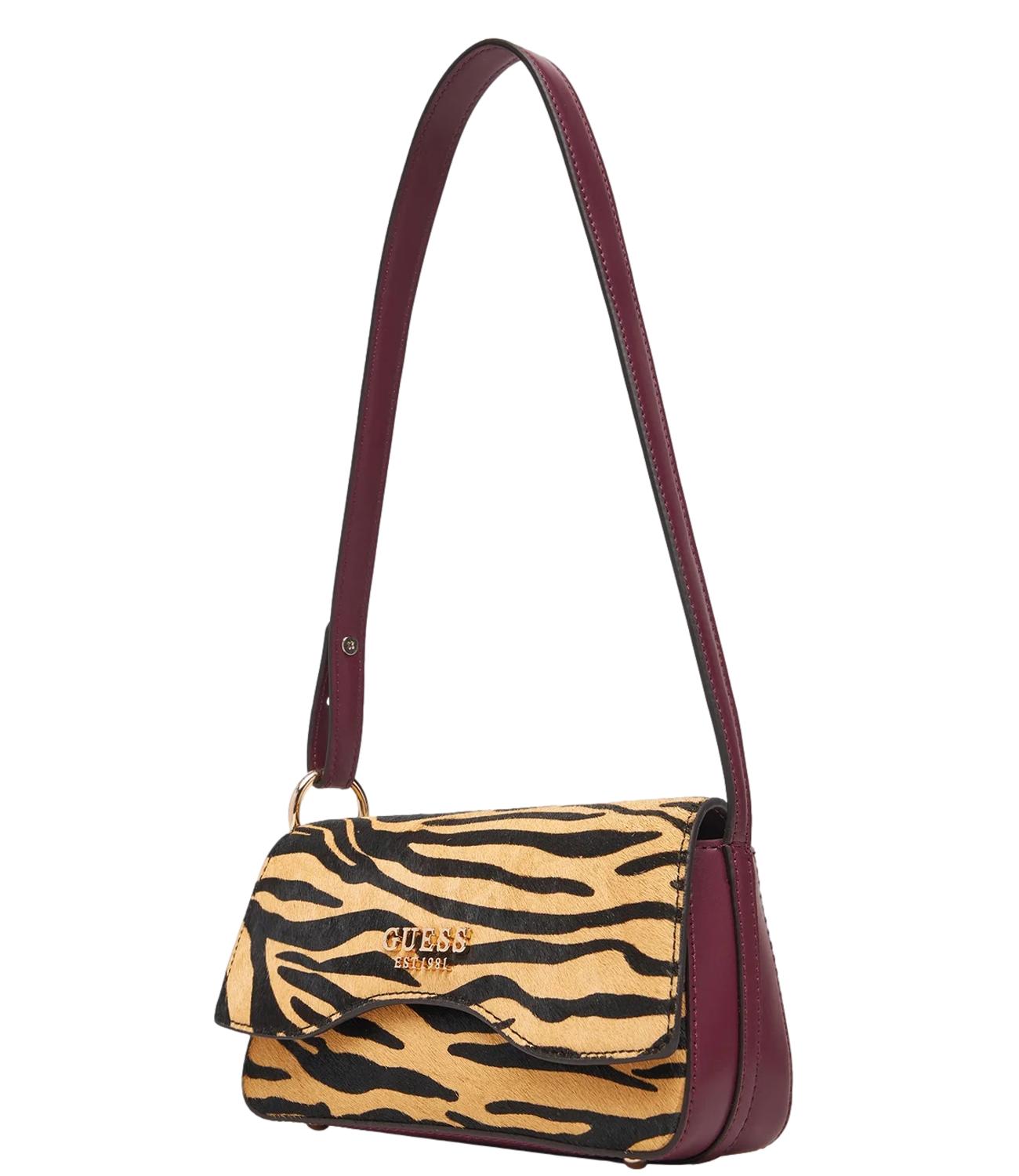 Guess Borsa Domitilla Flap Zebrata Donna