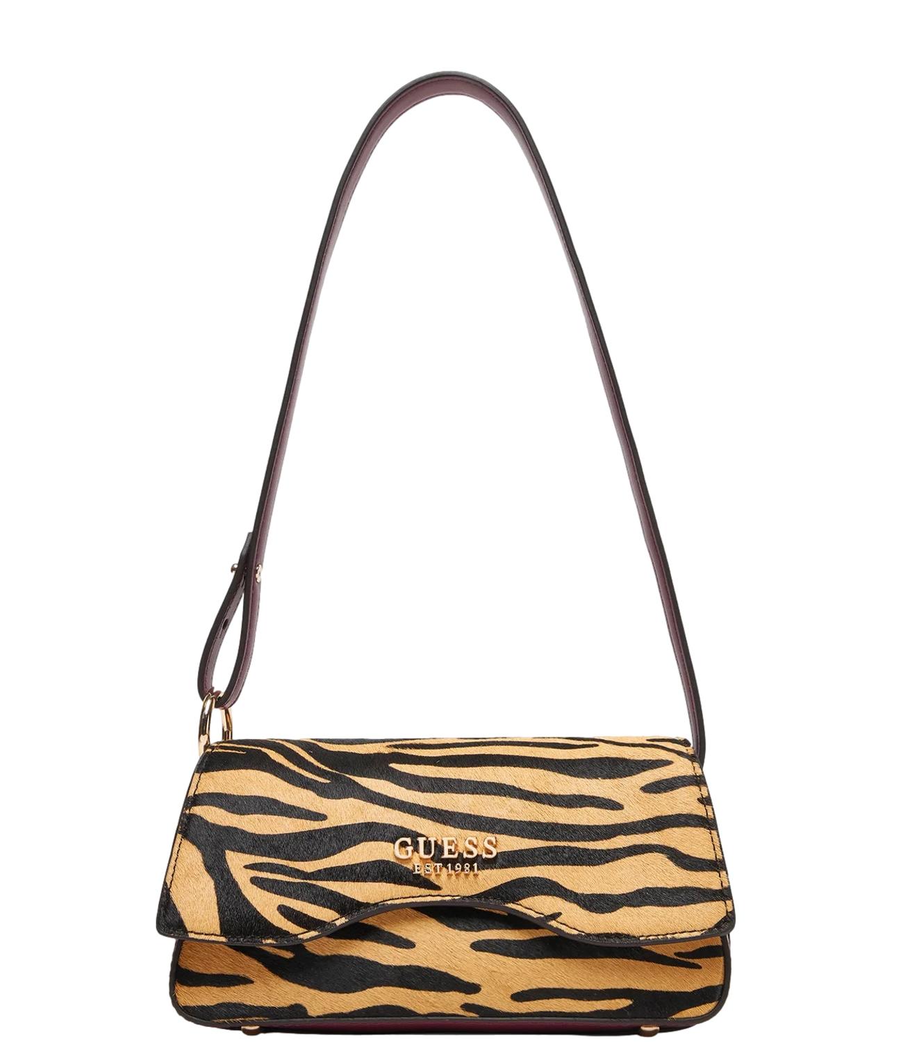 Guess Borsa Domitilla Flap Zebrata Donna