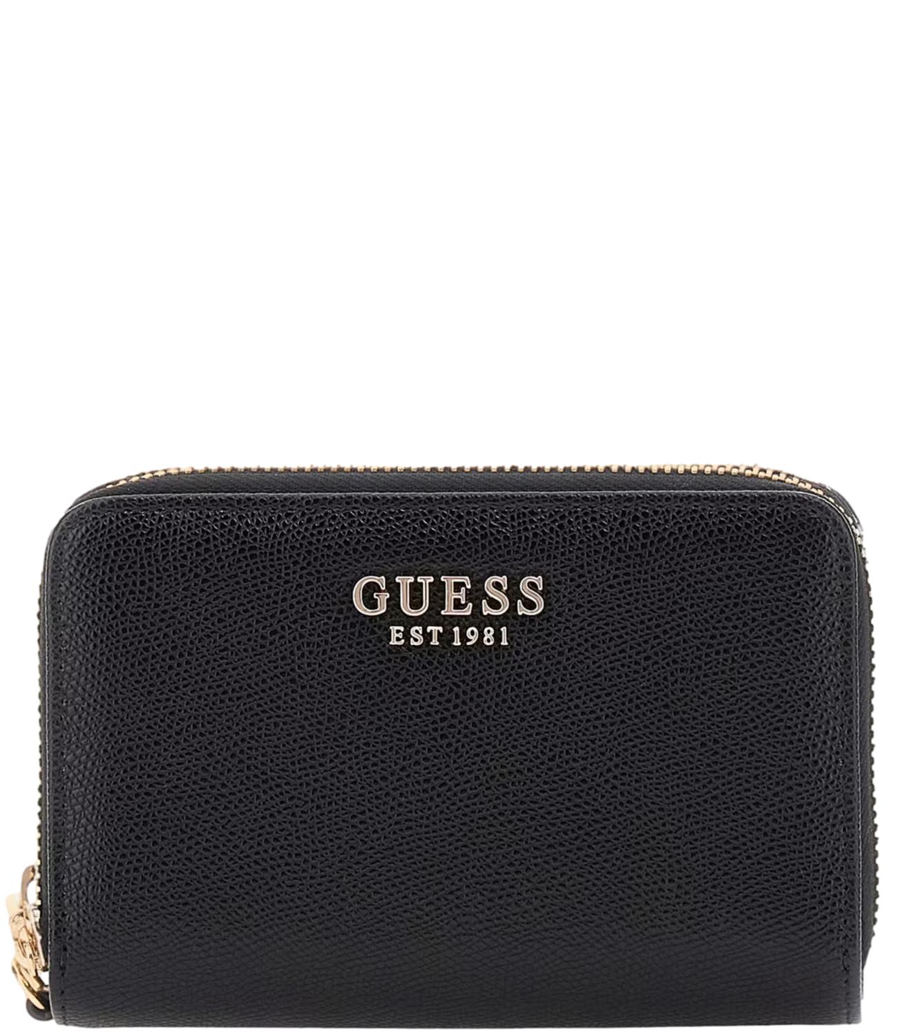 Guess Portafoglio Amorette Slg Med Double Zip Nero Donna