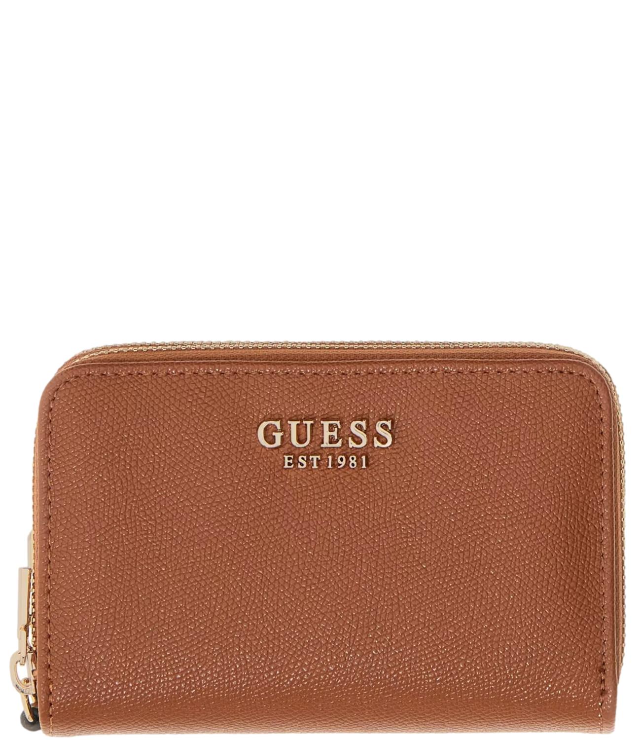 Guess Portafoglio Amorette Slg Med Double Zip Cognac Donna