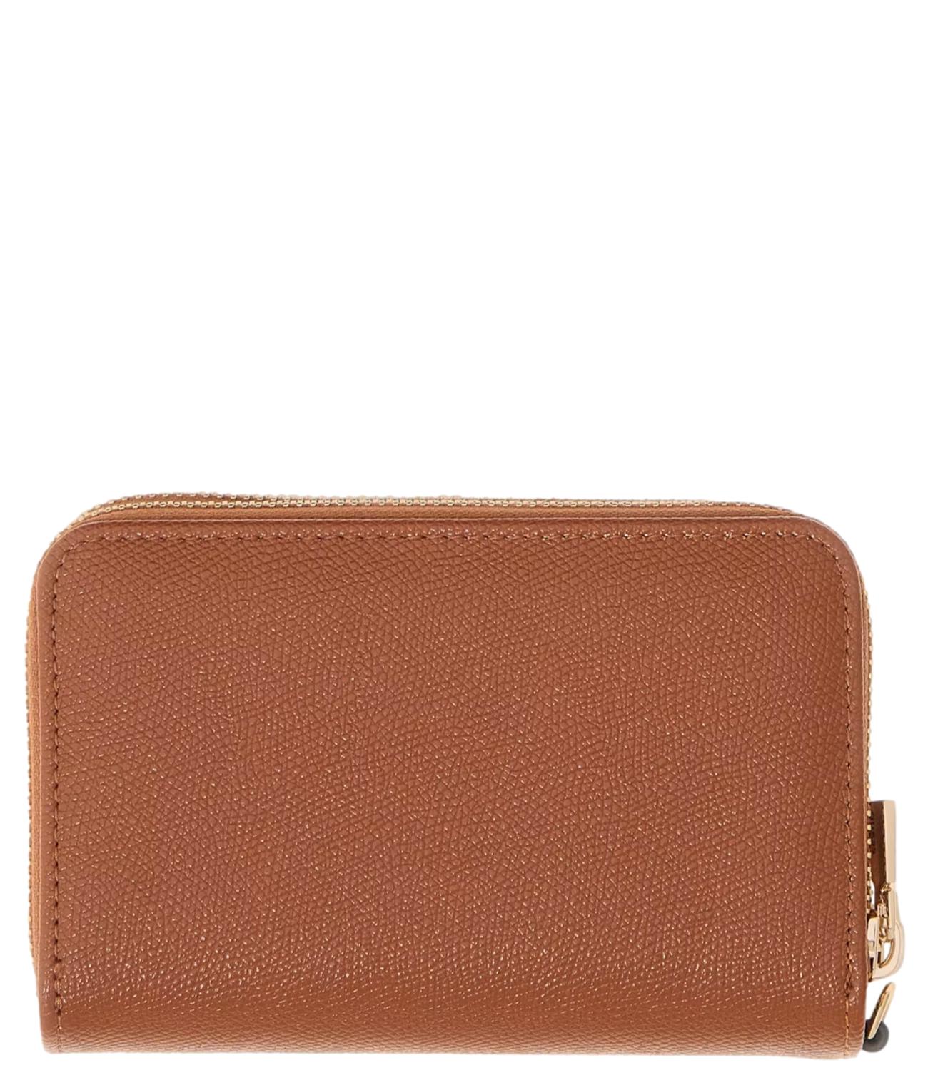 Guess Portafoglio Amorette Slg Med Double Zip Cognac Donna
