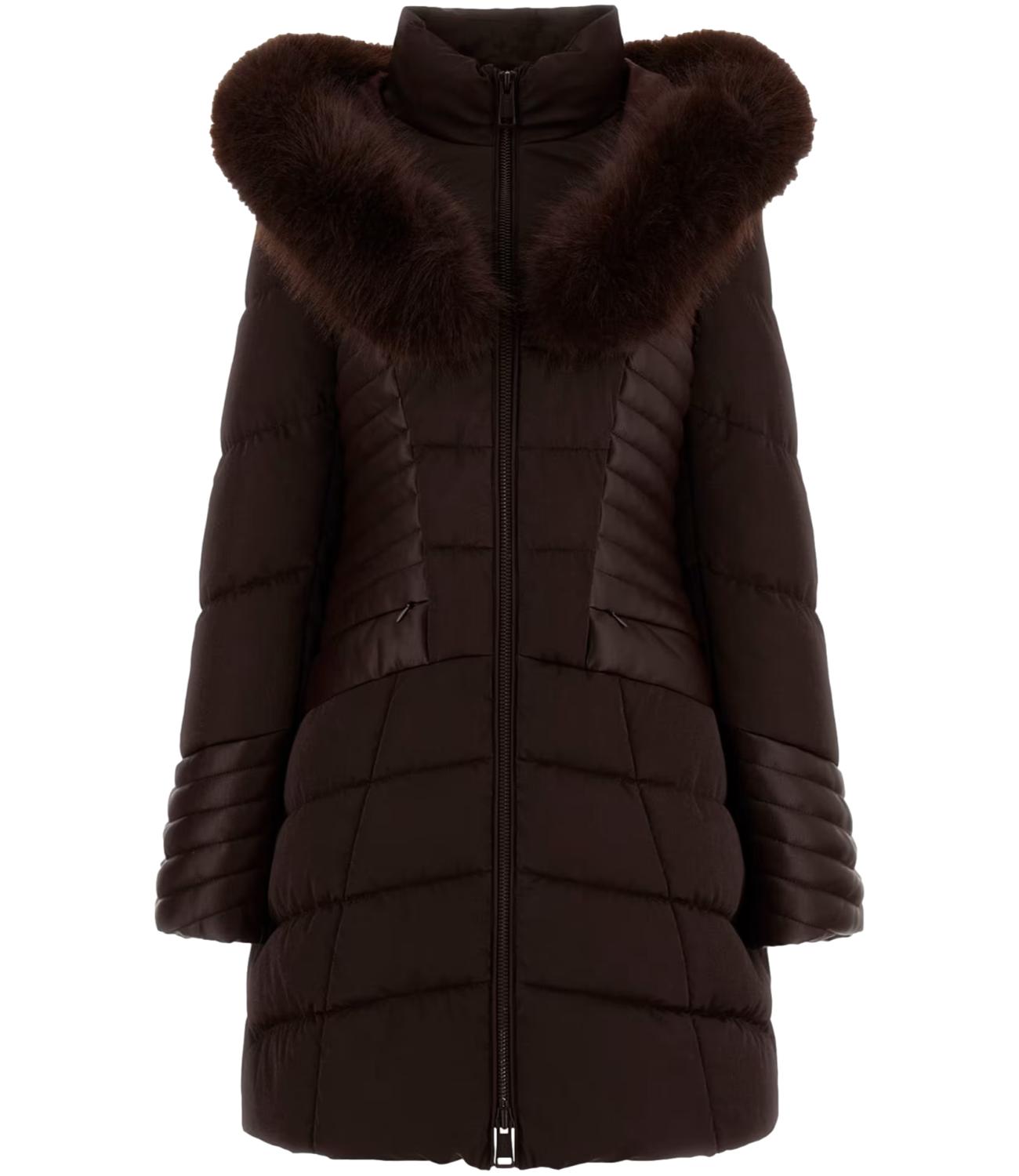 Guess Giubbino New Oxana Jacket Marrone Scuro Donna