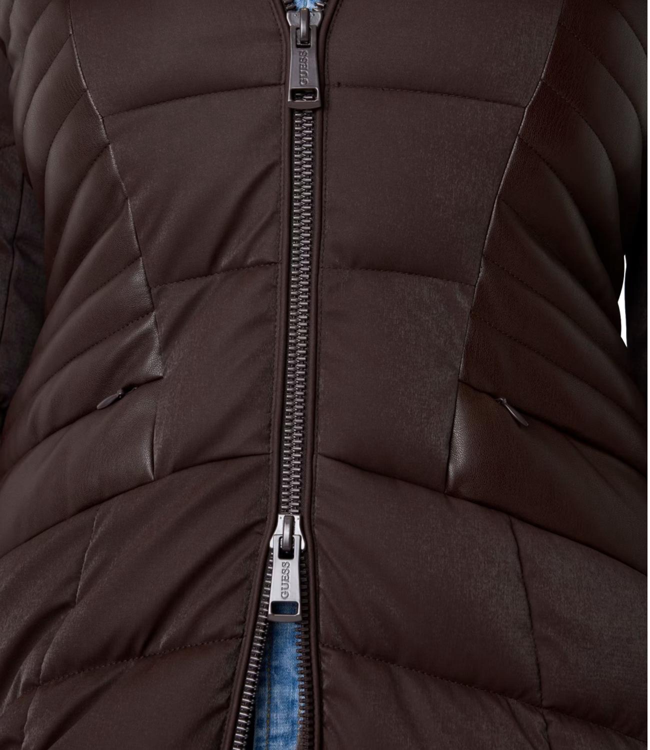 Guess Giubbino New Oxana Jacket Marrone Scuro Donna