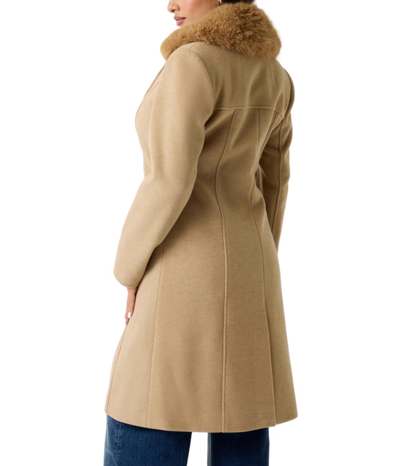 Guess Cappotto New Patrice Belted Coat Desert Mud Donna