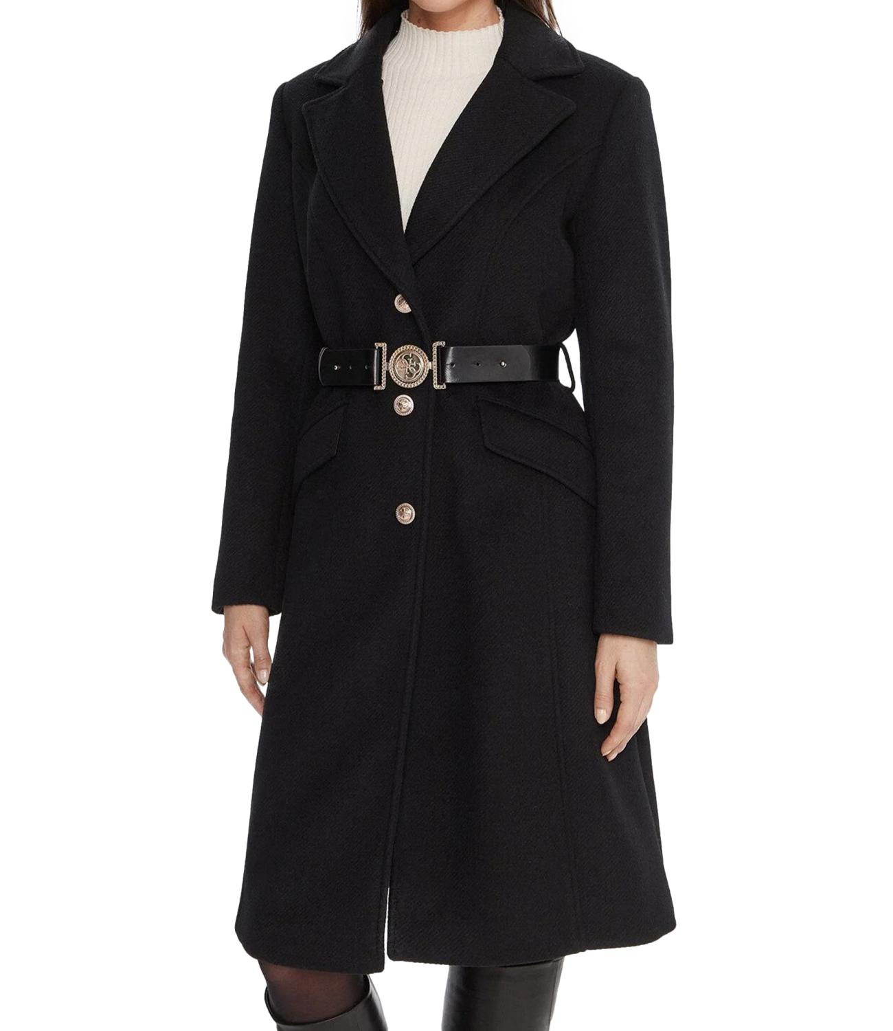 Guess Cappotto New Patrice Belted Coat Nero Donna