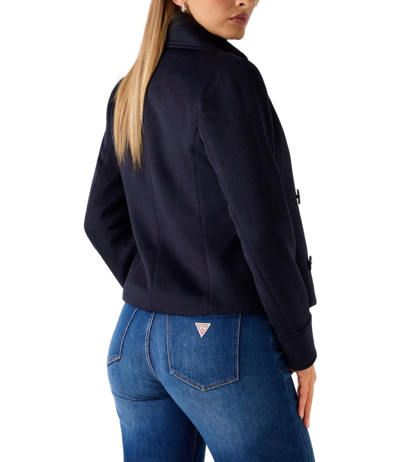 Guess Giubbino Melissa Crop Melton Peacoat Blue Donna