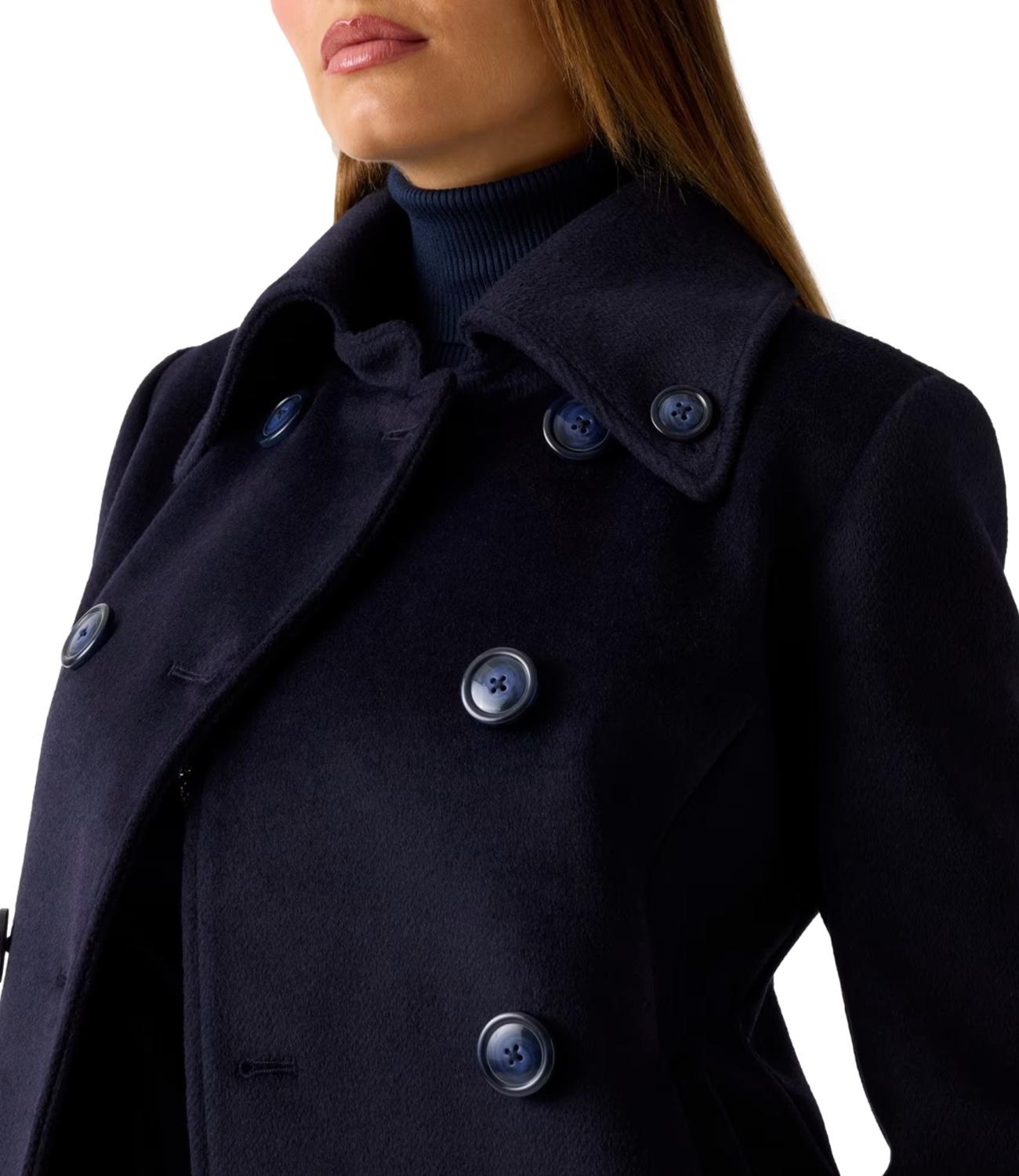 Guess Giubbino Melissa Crop Melton Peacoat Blue Donna