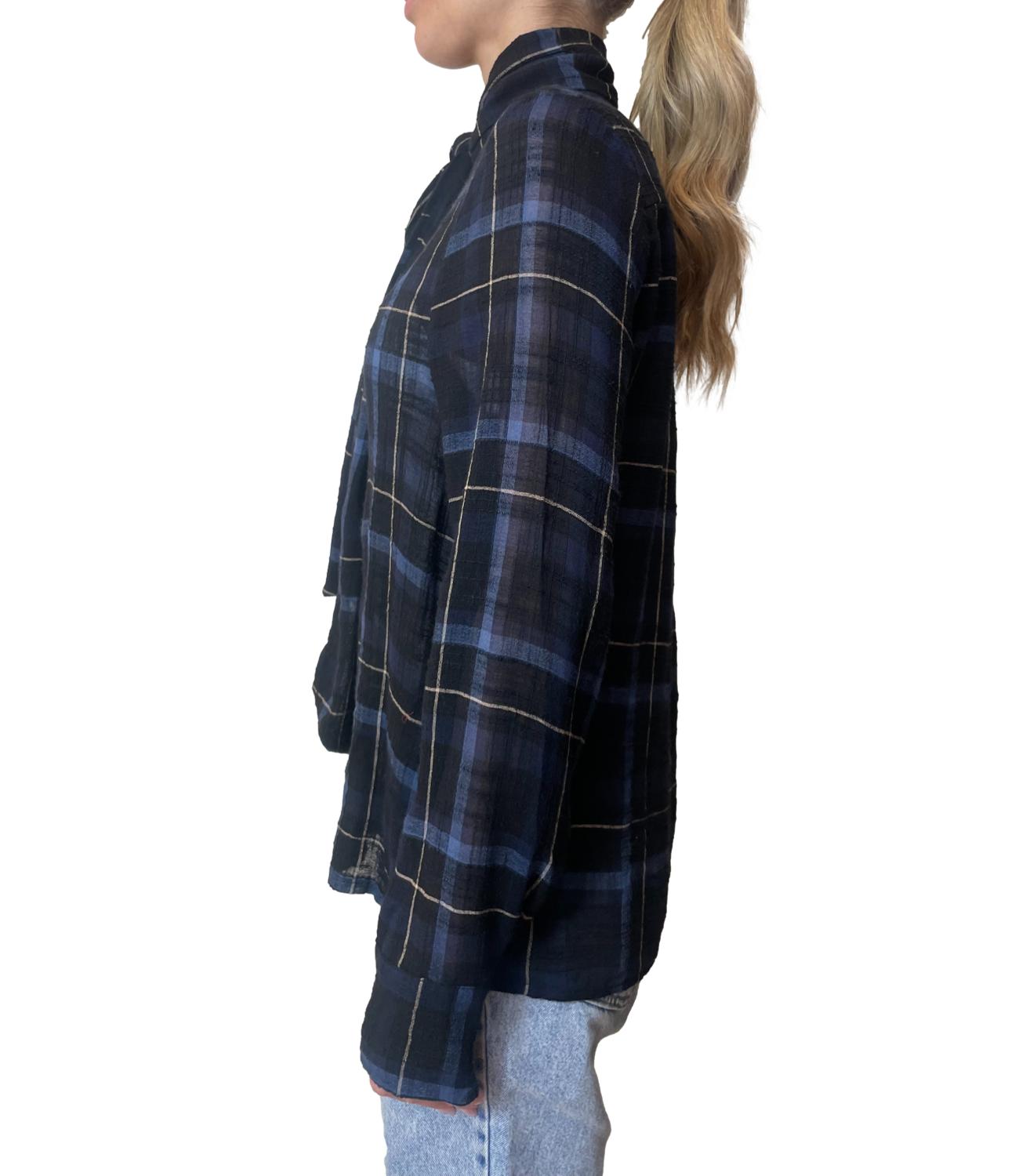 HAVE ONE camicia quadri blu donna