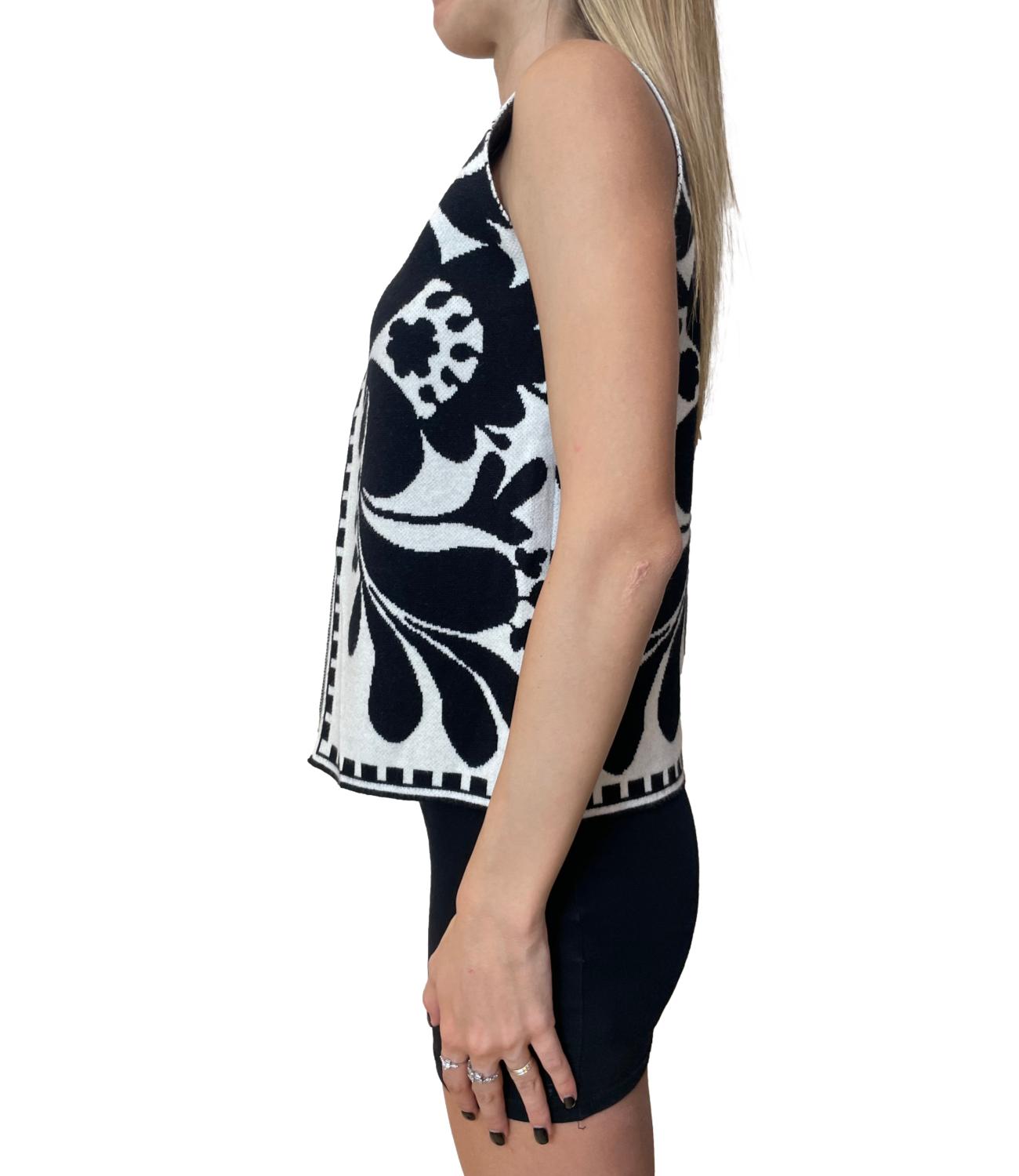 Have One Gilet Jacquard Nero Donna