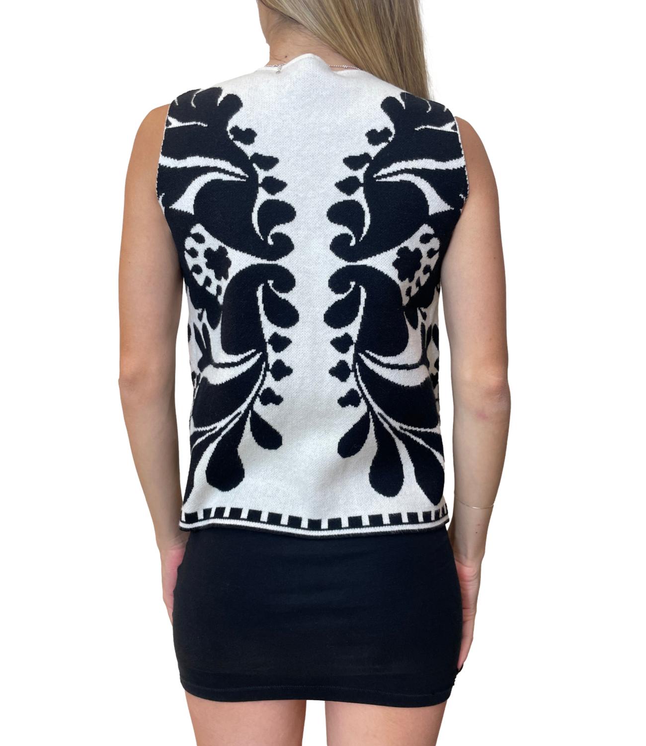 Have One Gilet Jacquard Nero Donna