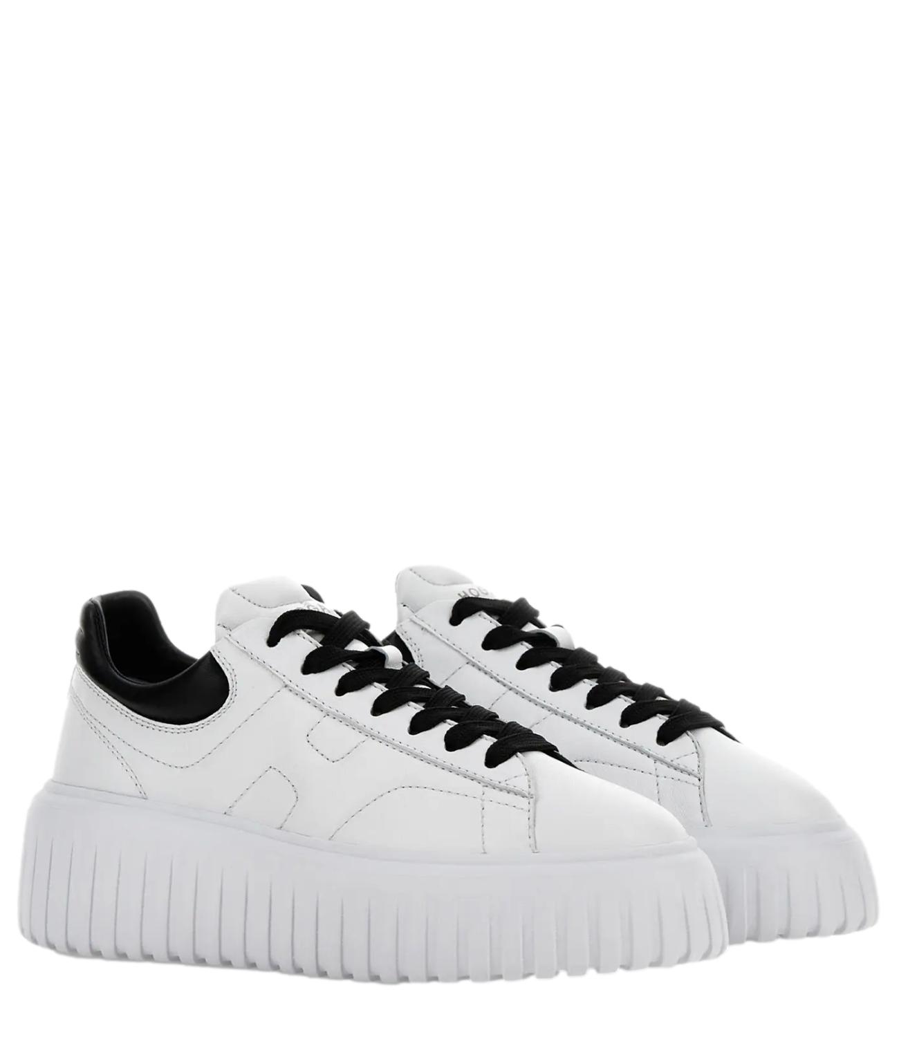 HOGAN sneakers H-STRIPES ALLACCIATO H Bianco/nero donna