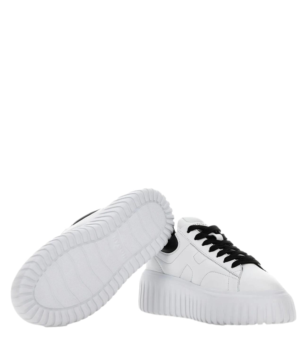 HOGAN sneakers H-STRIPES ALLACCIATO H Bianco/nero donna