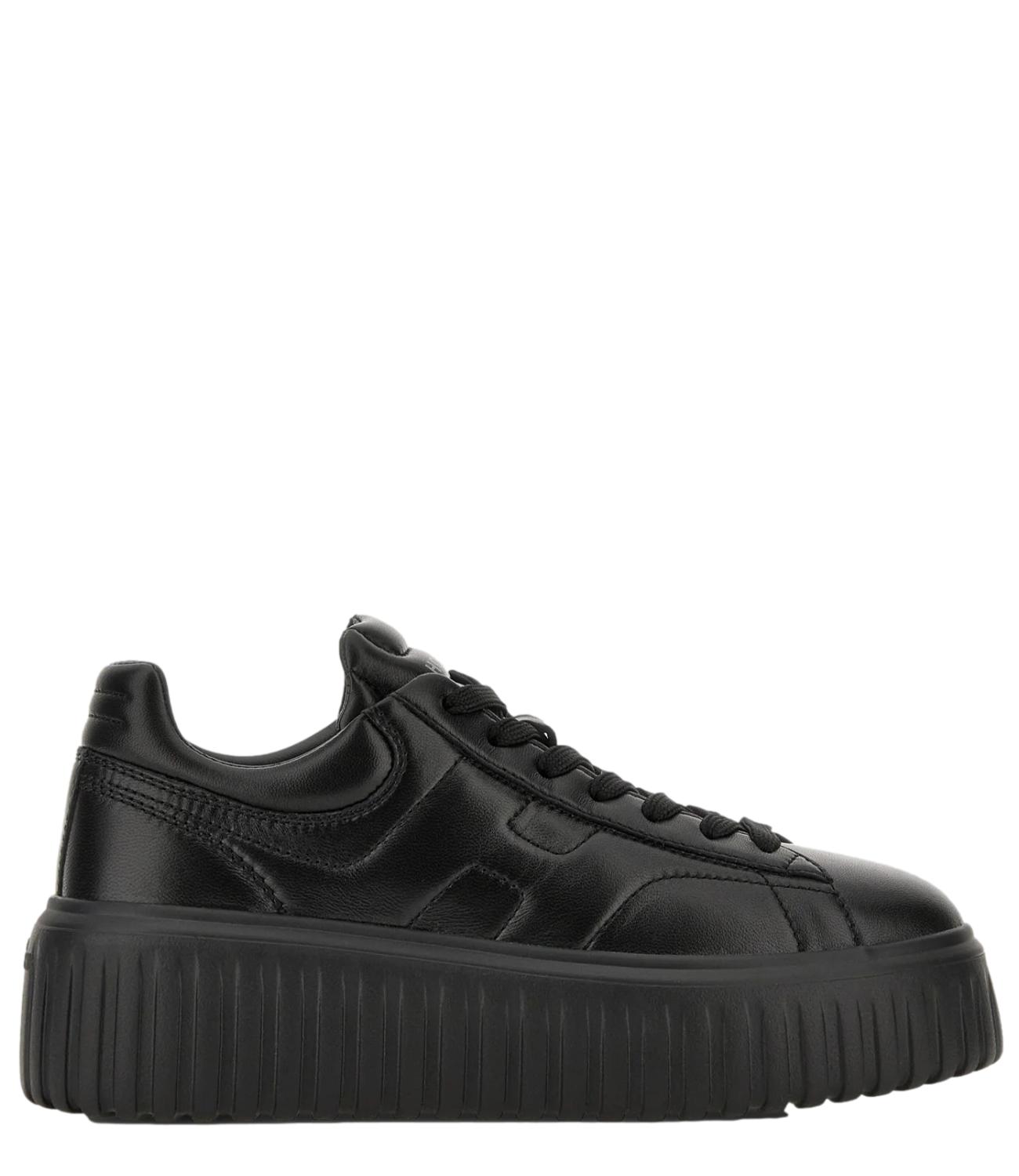 HOGAN sneakers H-STRIPES ALLACCIATO H nero donna