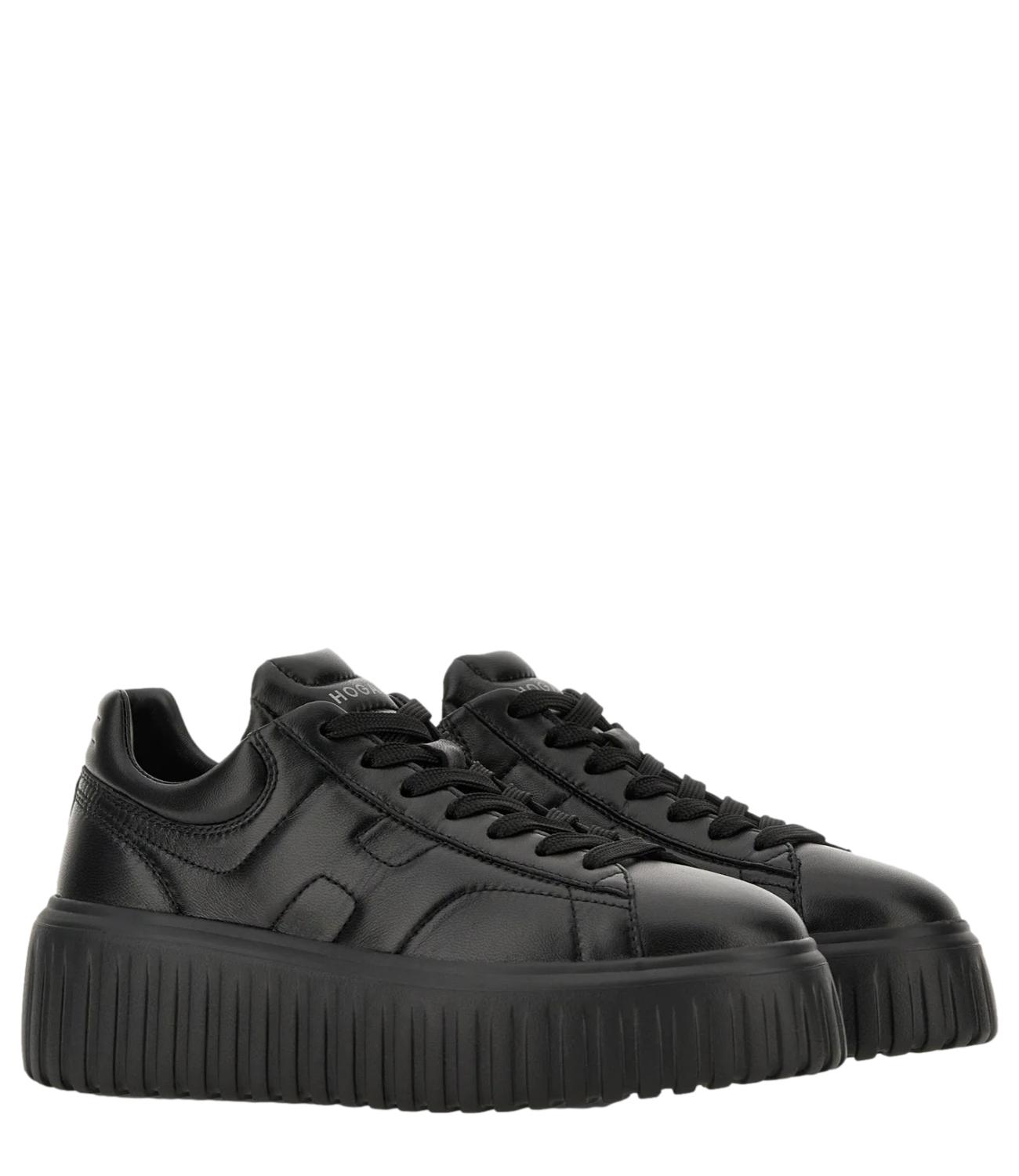 HOGAN sneakers H-STRIPES ALLACCIATO H nero donna