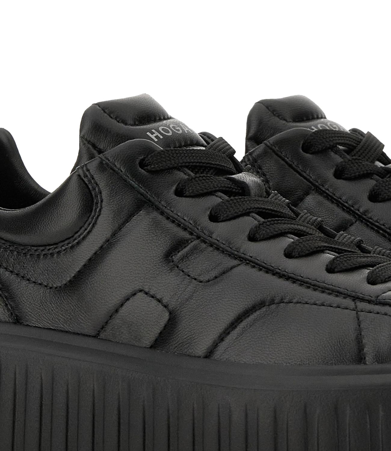 HOGAN sneakers H-STRIPES ALLACCIATO H nero donna