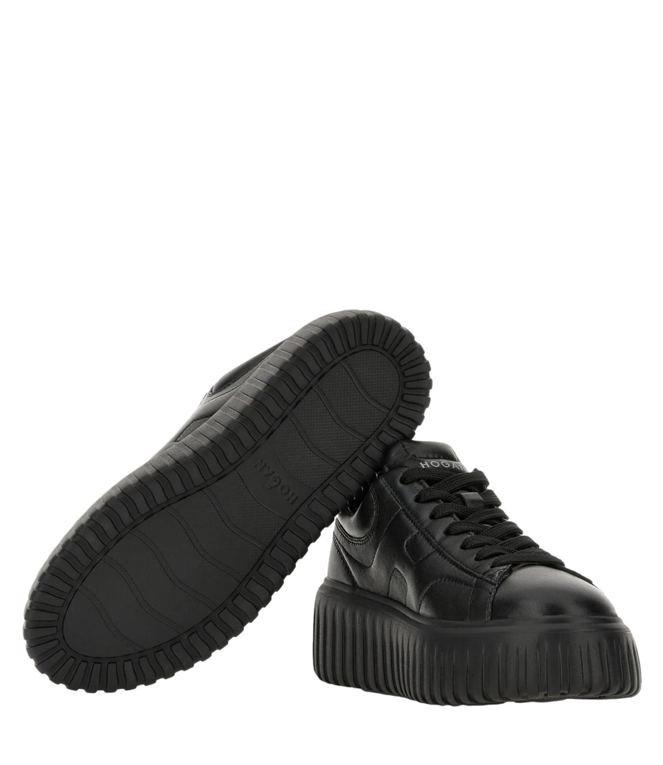 HOGAN sneakers H-STRIPES ALLACCIATO H nero donna