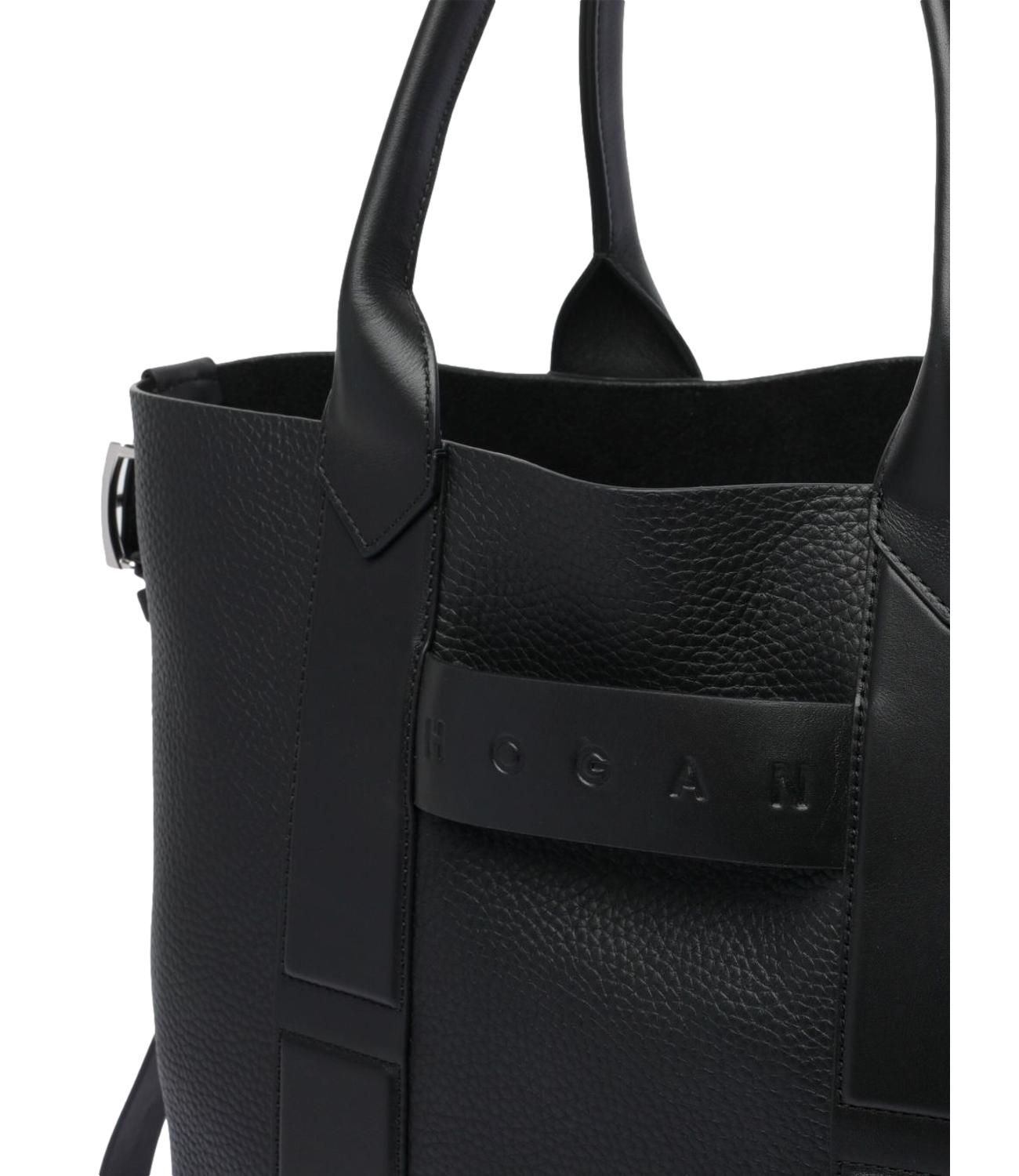 SCRIPT SHOPPING MEDIA NERA PELLE